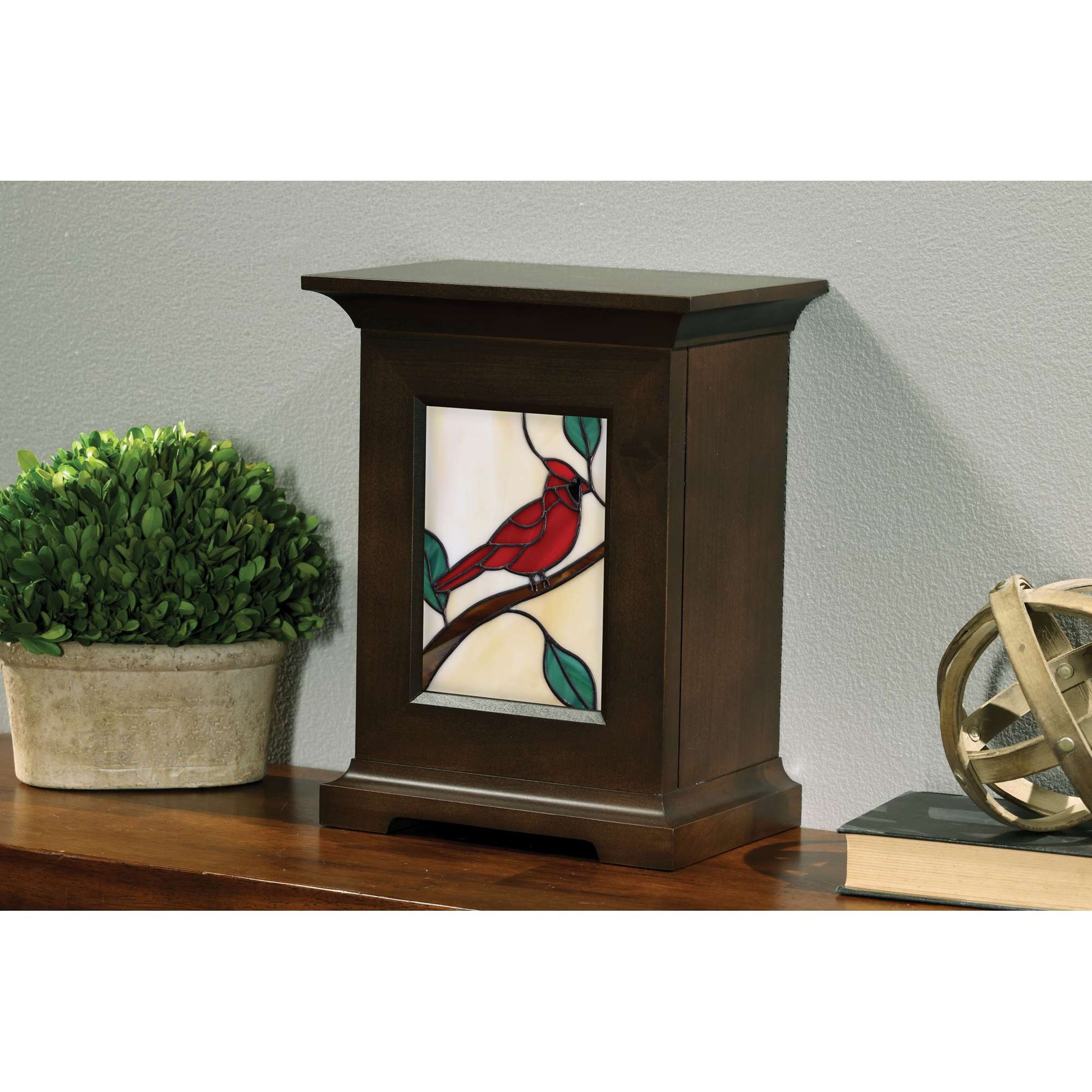 Urne Transitions avec insert en vitrail Cardinal