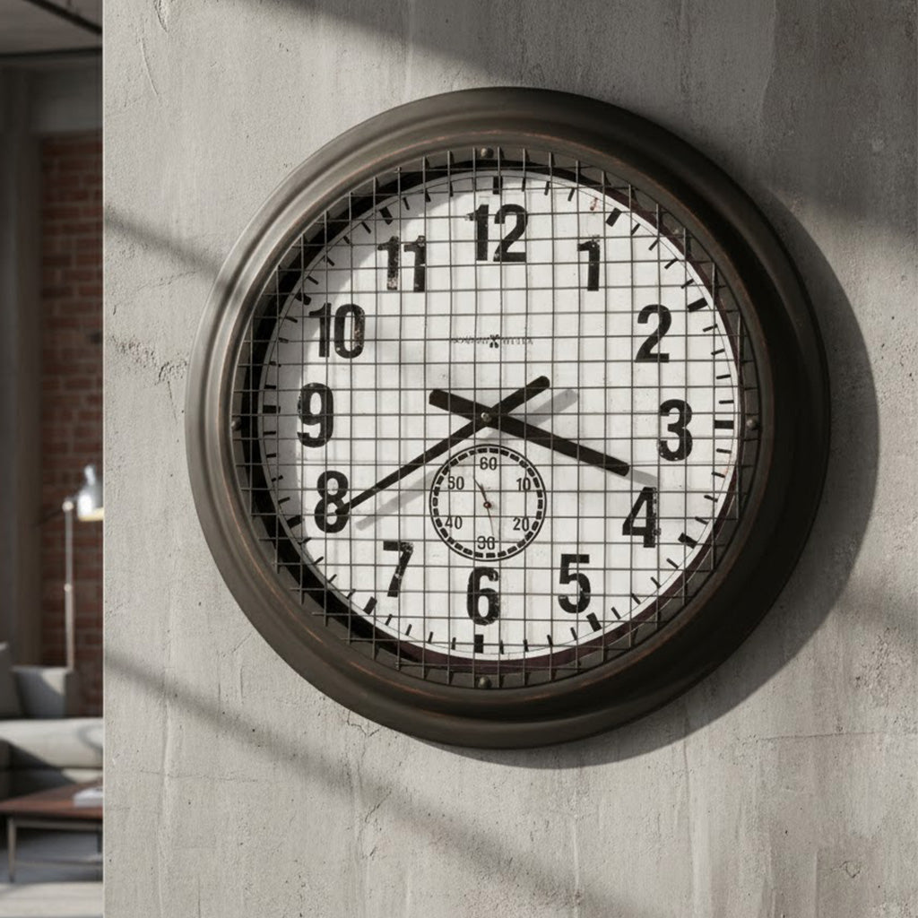 Grid Iron Works Wall Clock