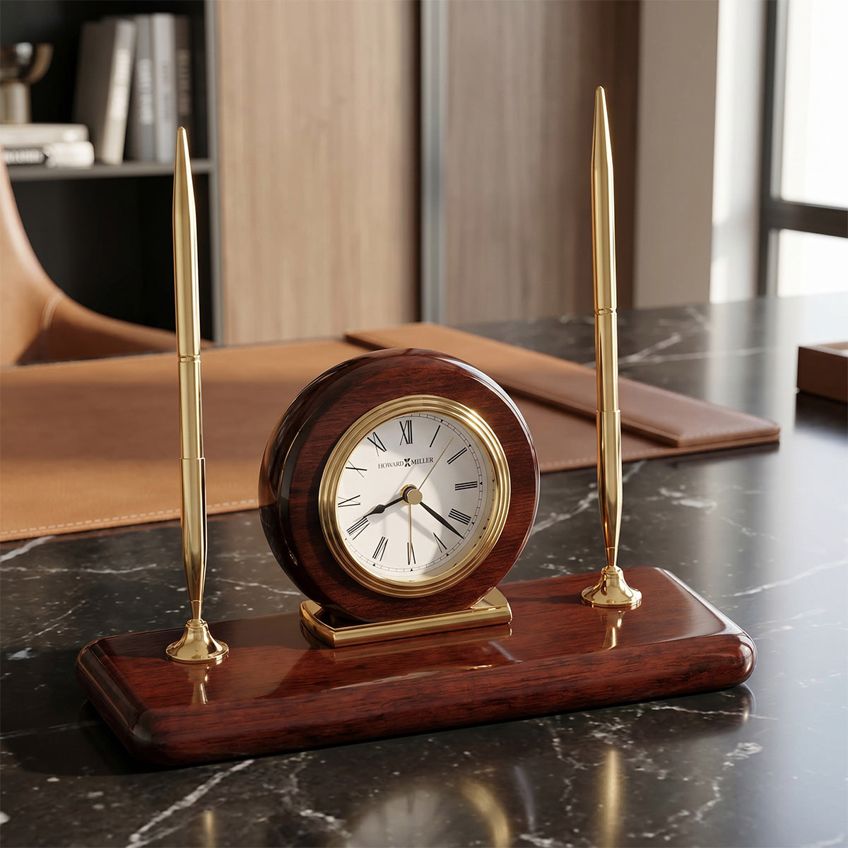 Horloge de table en palissandre