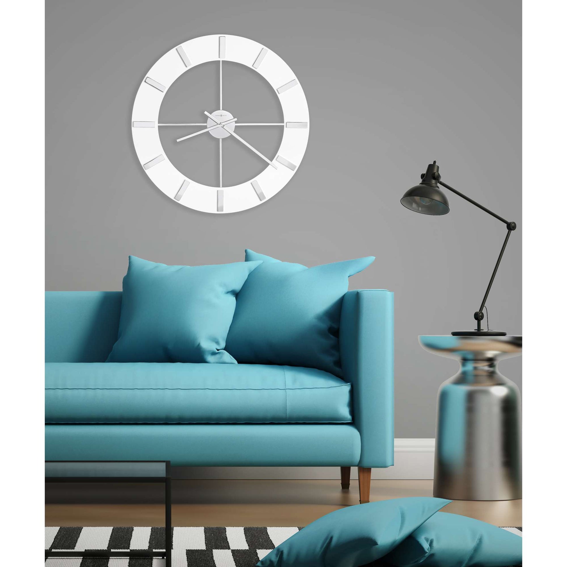 Horloge murale en perles