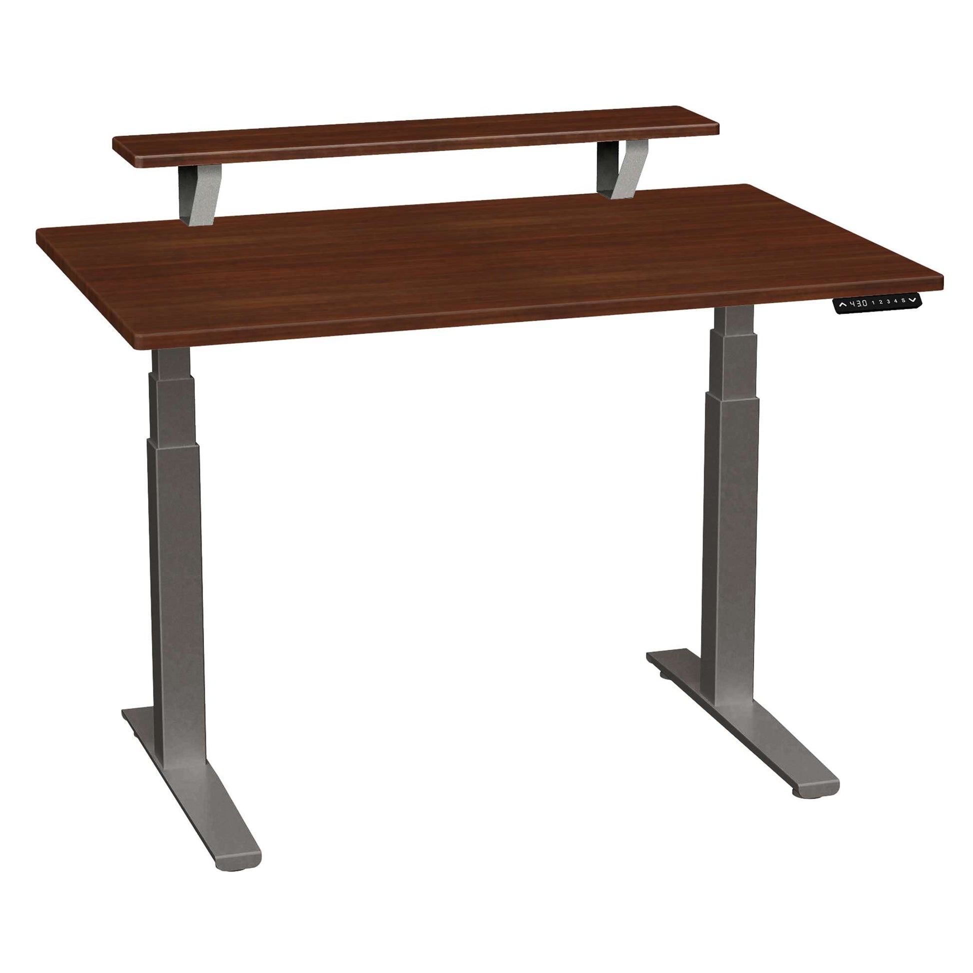 SmartMoves 48 in. Premium Desk w/ Elevated Shelf and Adjustable Height Base
