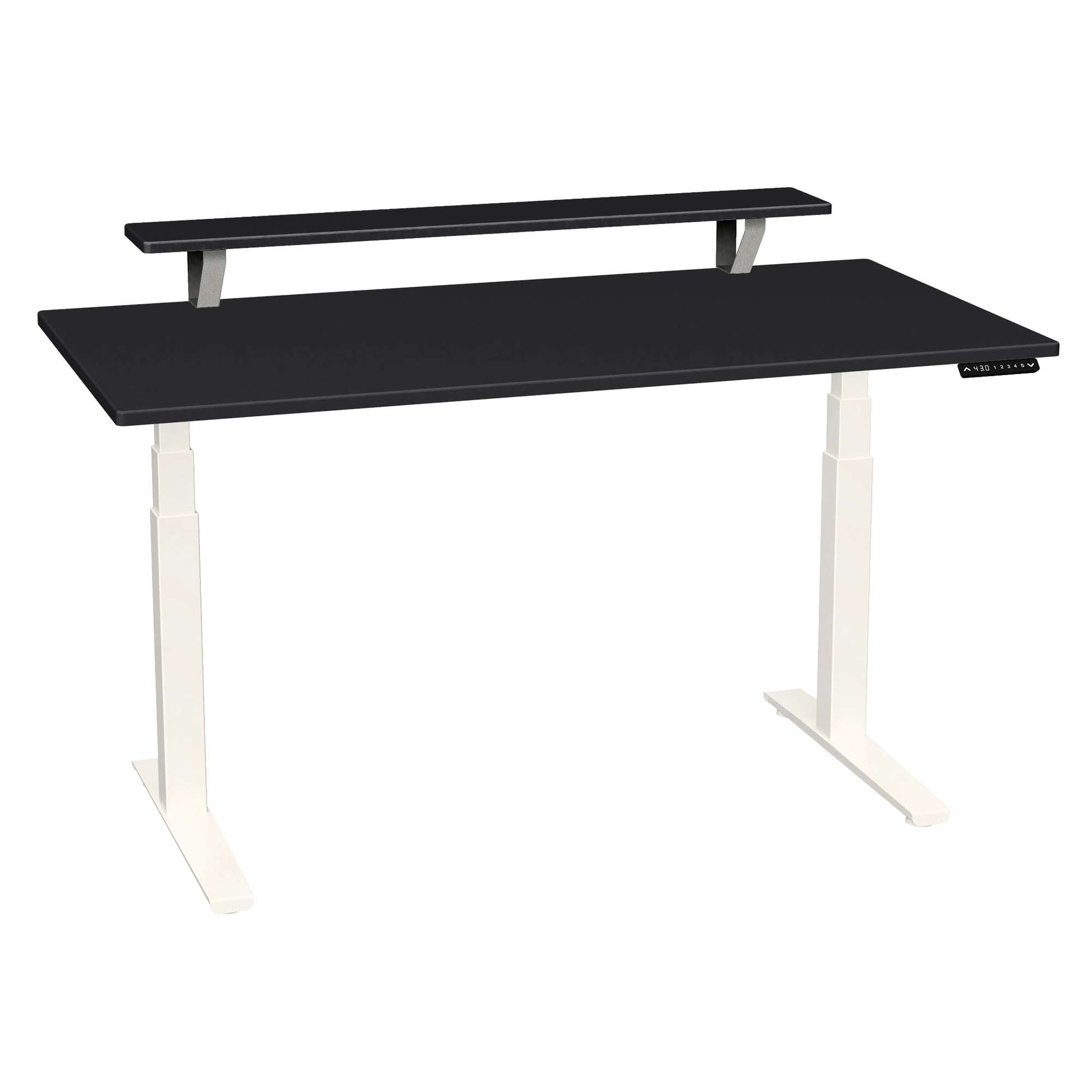 Bureau SmartMoves de 60 po avec étagère surélevée et base réglable en hauteur