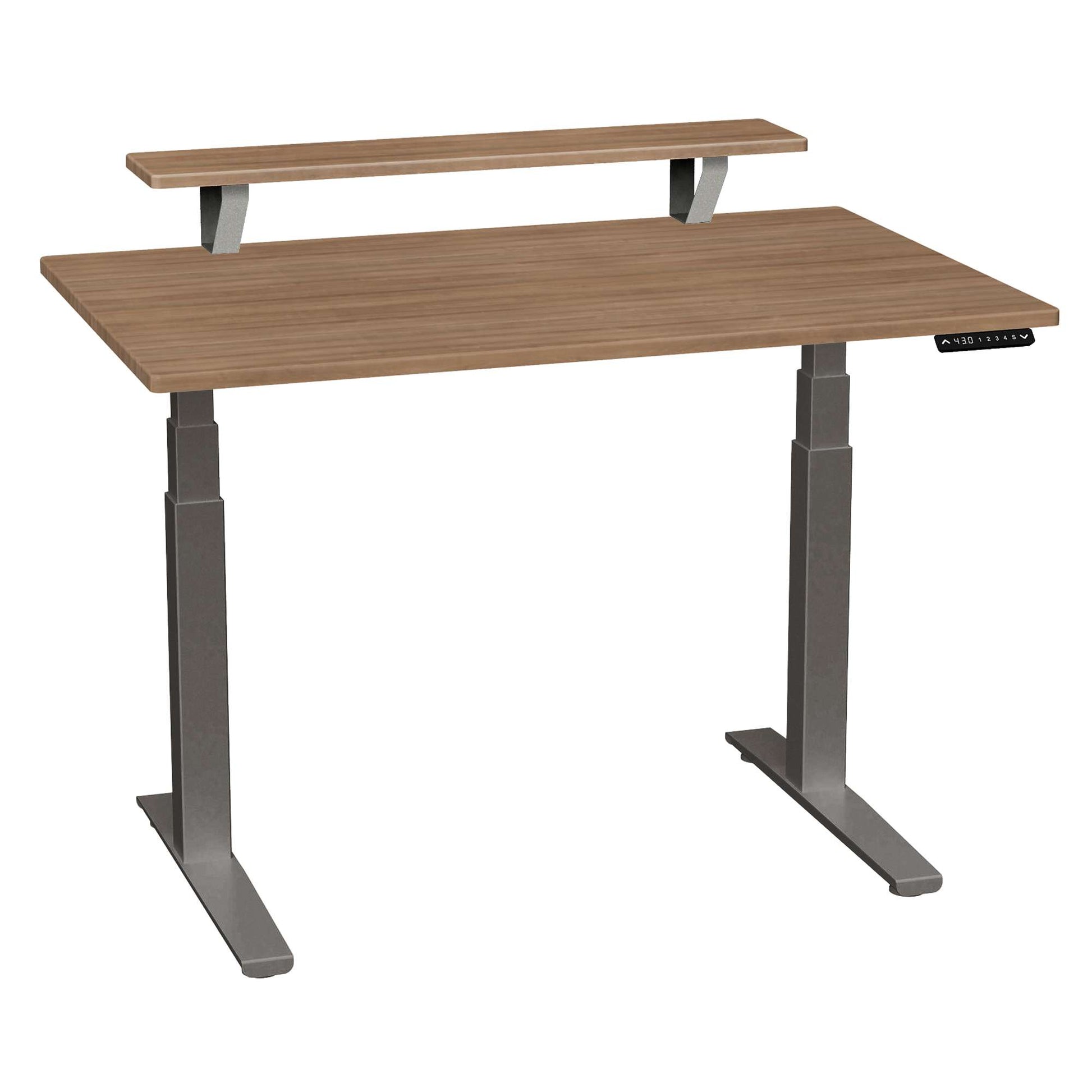SmartMoves 48 in. Premium Desk w/ Elevated Shelf and Adjustable Height Base
