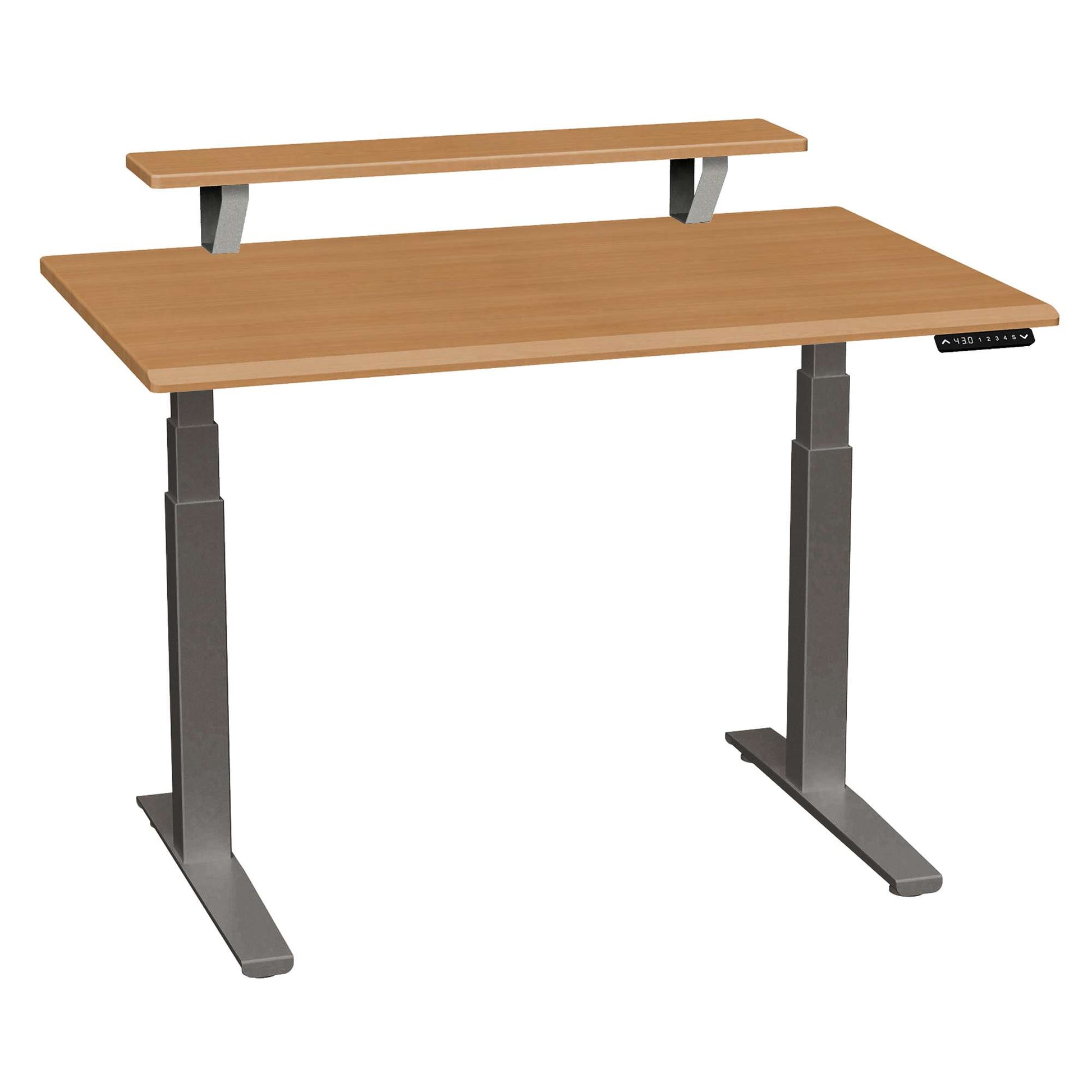 SmartMoves 48 in. Premium Desk w/ Elevated Shelf and Adjustable Height Base