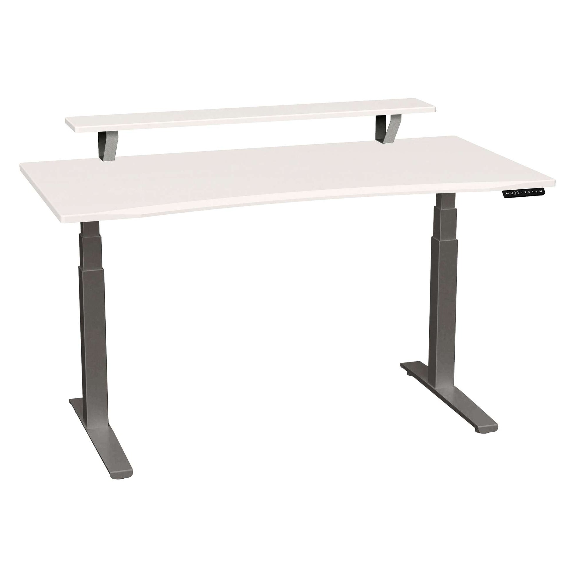 Bureau SmartMoves de 60 po avec étagère surélevée et base réglable en hauteur