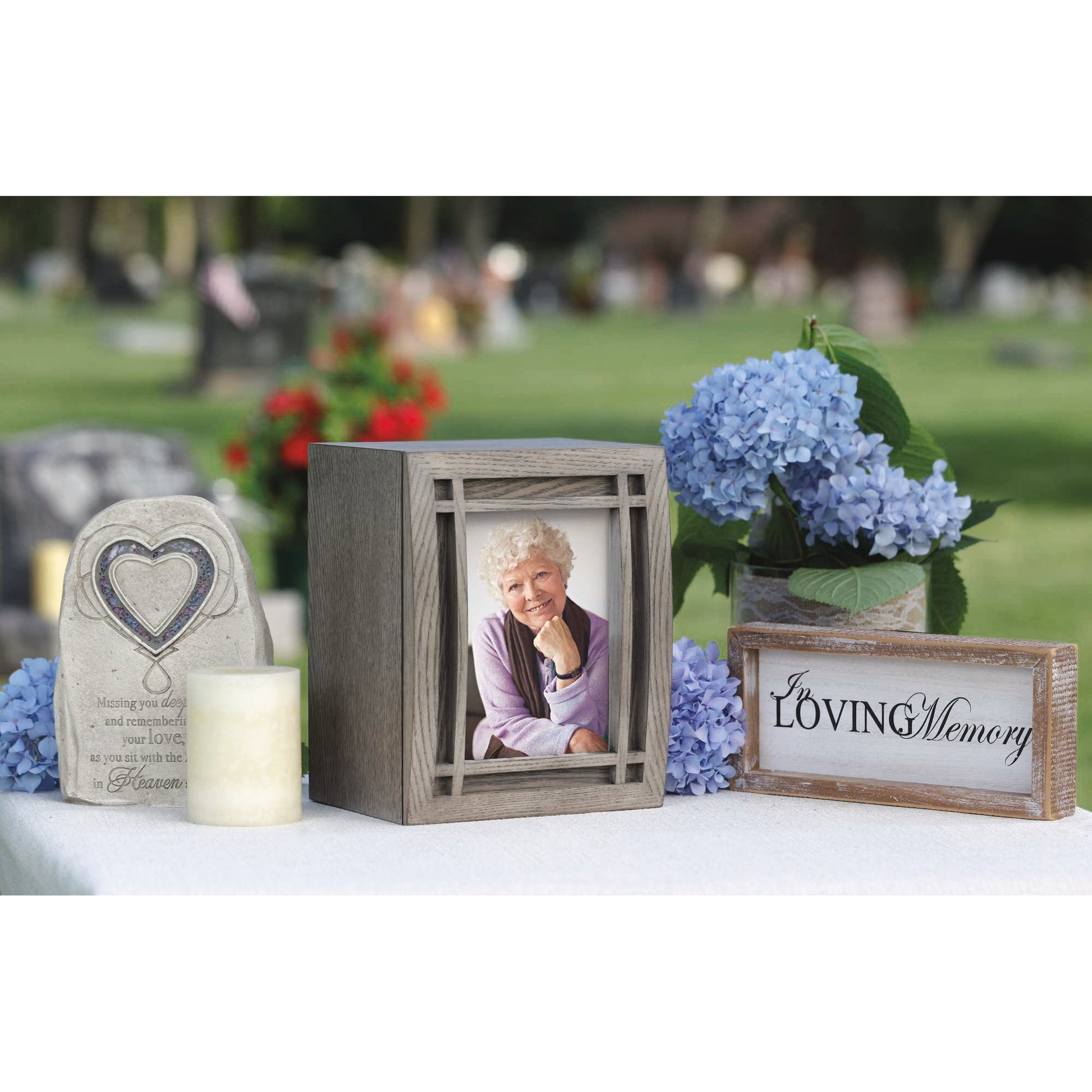 Mission Seaside Gray Portrait Urn