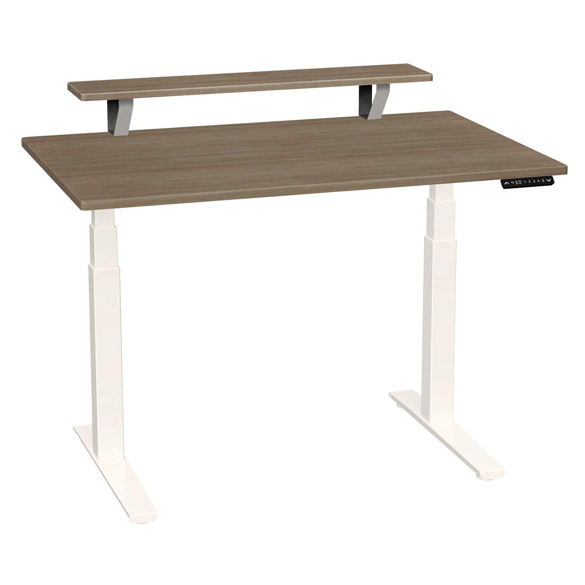 SmartMoves 48 in. Premium Desk w/ Elevated Shelf and Adjustable Height Base