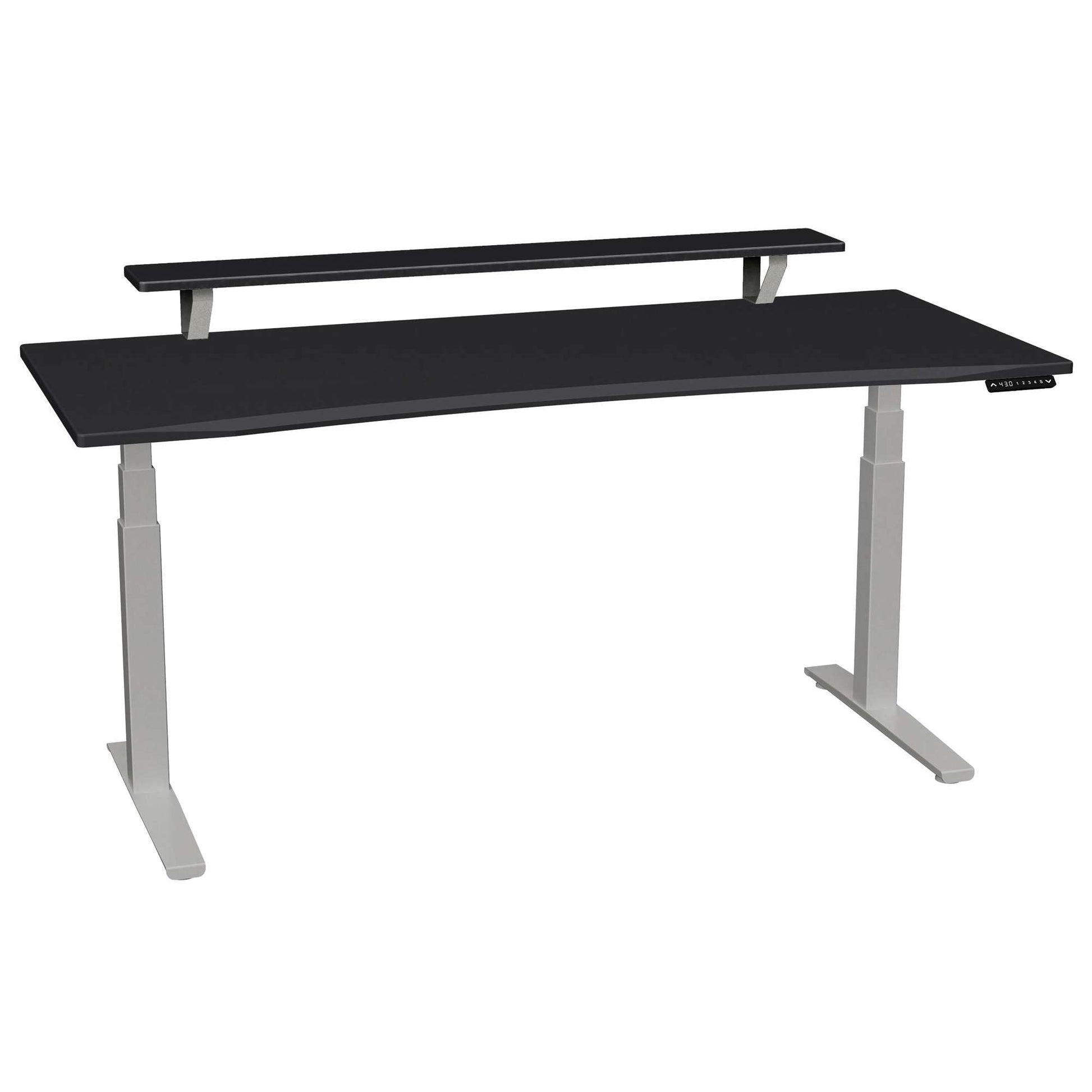 Bureau SmartMoves de 72 po avec étagère surélevée et base réglable en hauteur