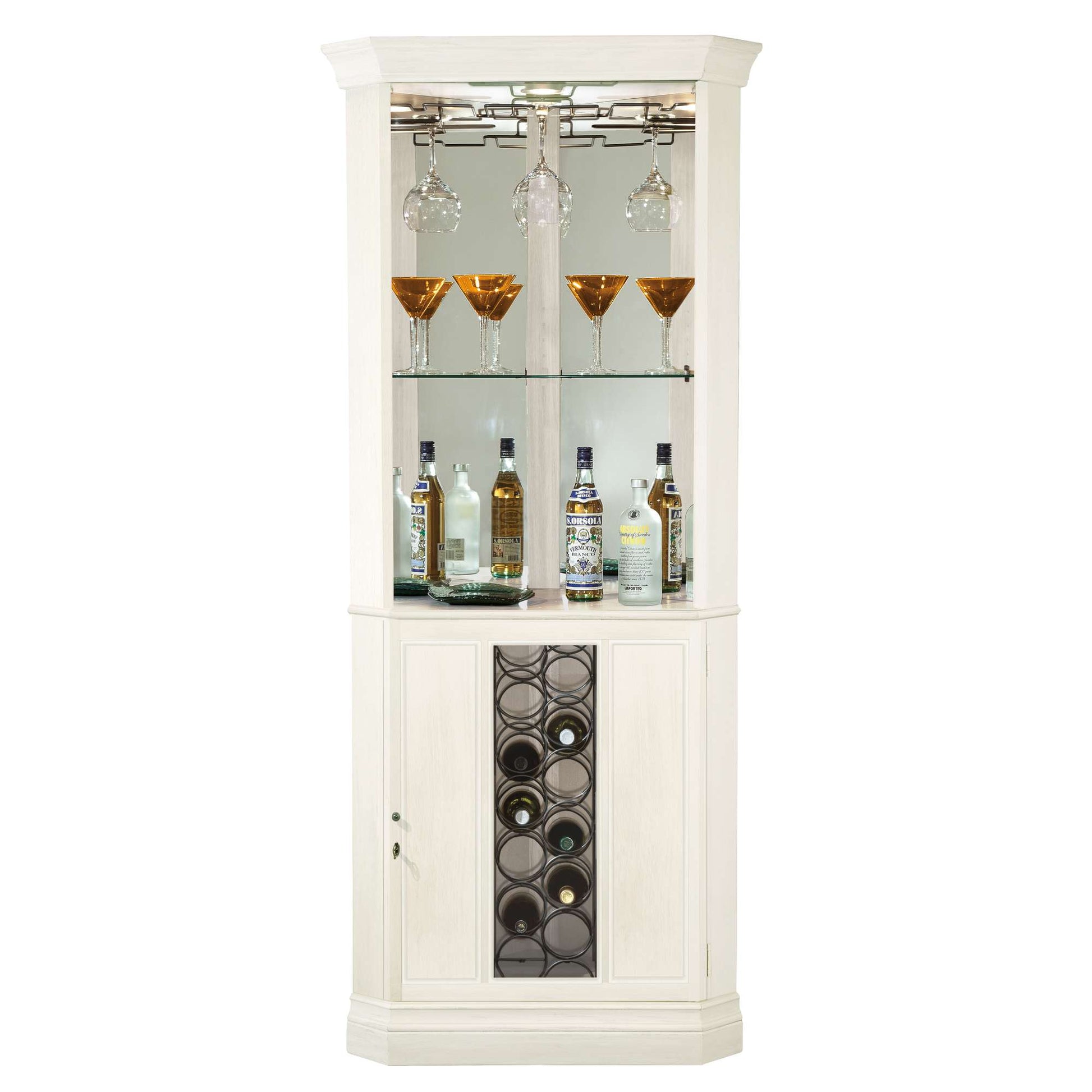 Piedmont V Corner Wine Cabinet