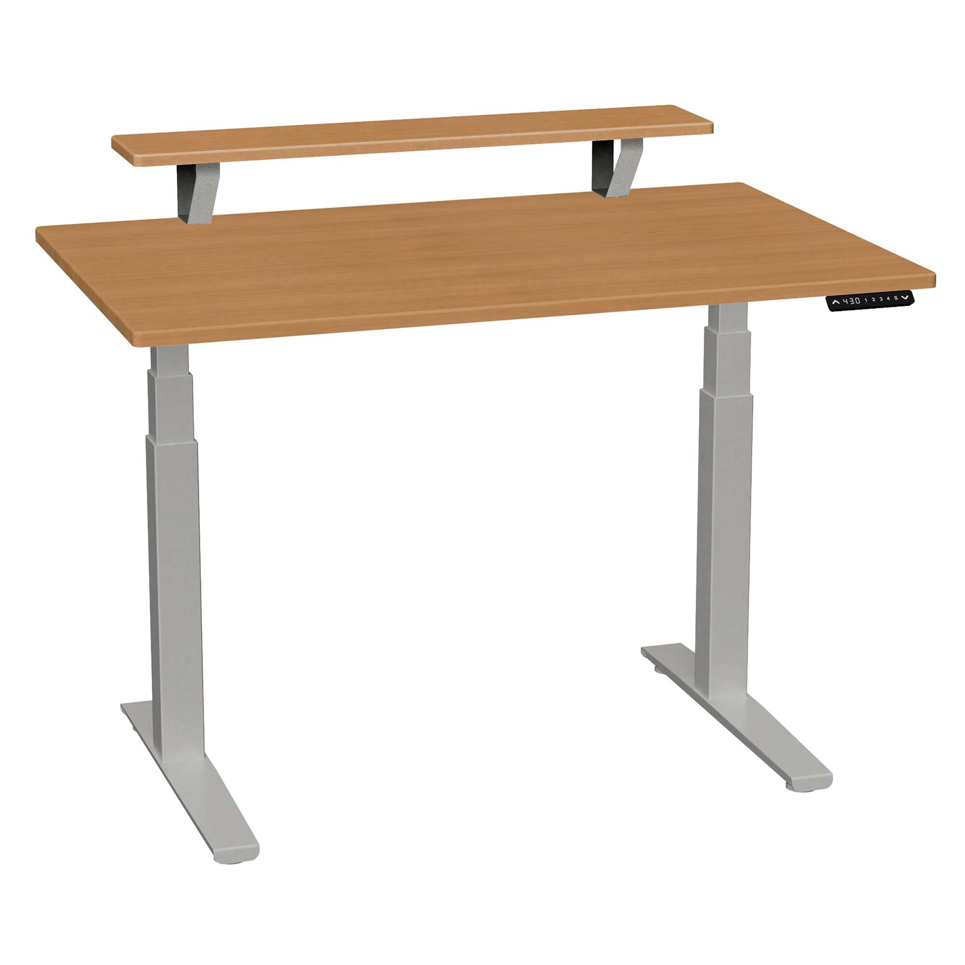 SmartMoves 48 in. Premium Desk w/ Elevated Shelf and Adjustable Height Base