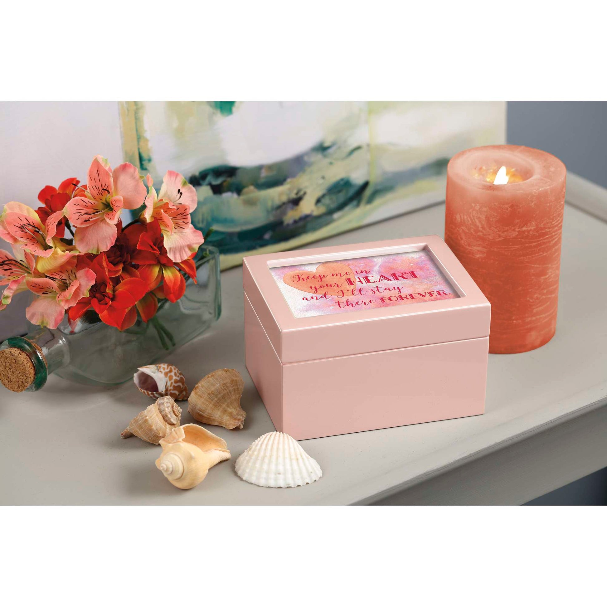 Precious Pink Portrait Urn Chest