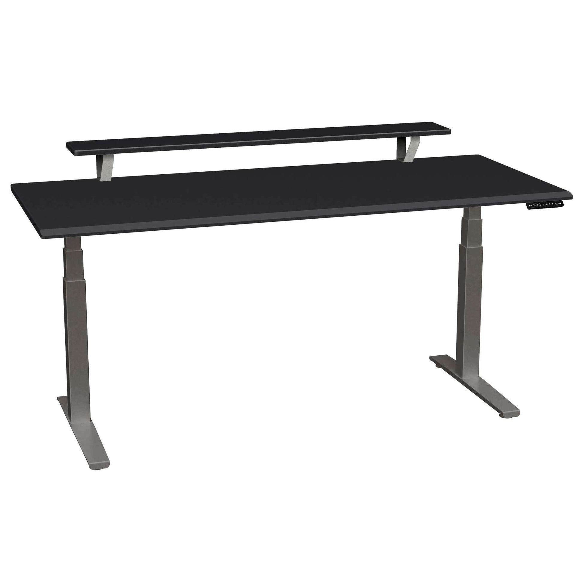 Bureau SmartMoves de 72 po avec étagère surélevée et base réglable en hauteur