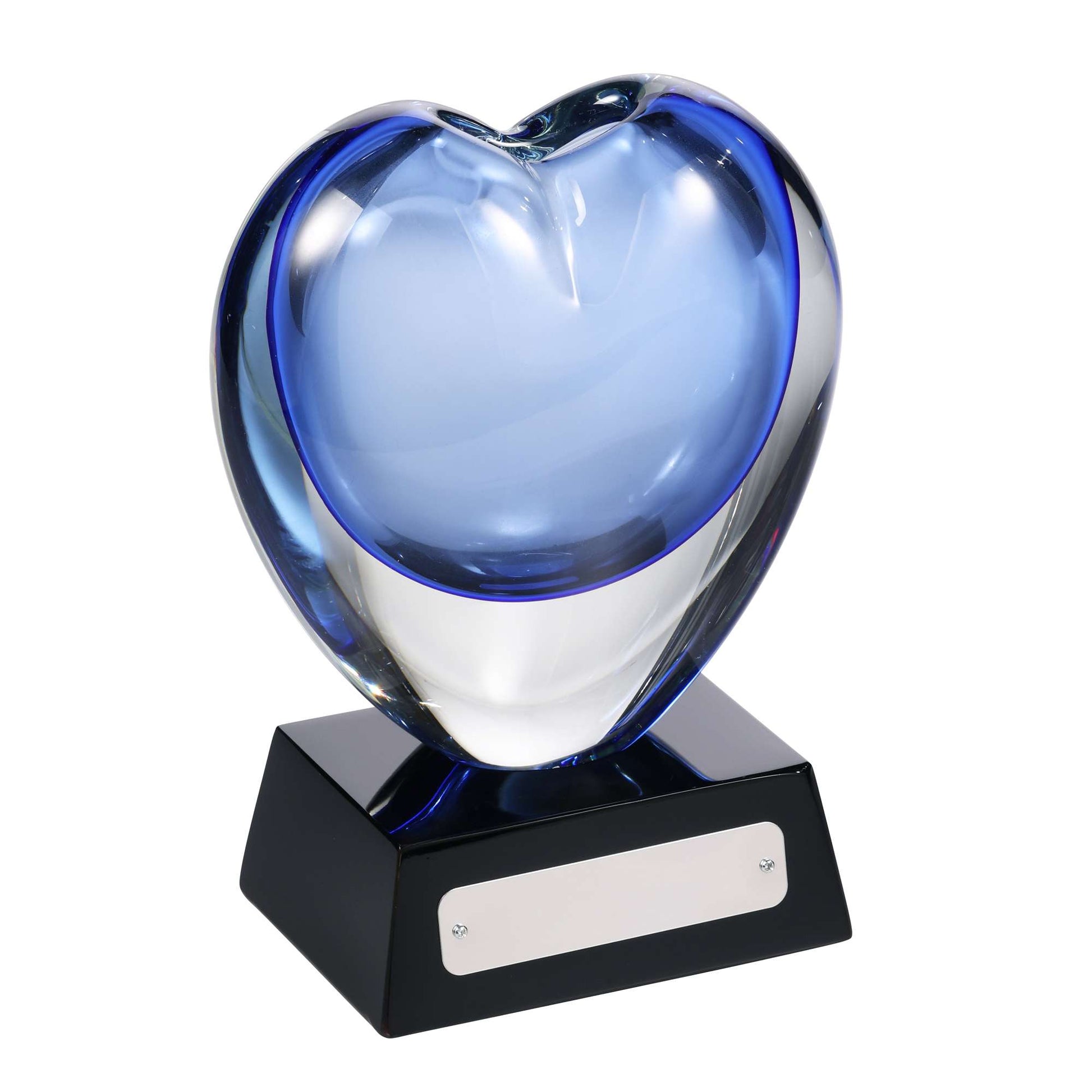 Blue Heart Bud Vase with Base
