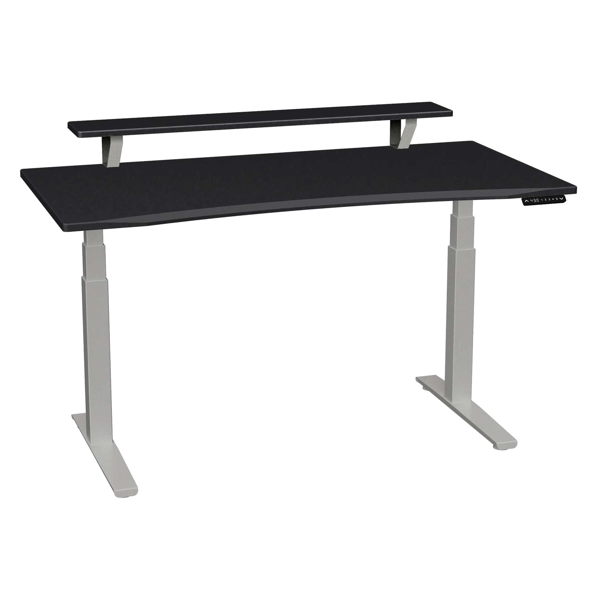 Bureau SmartMoves de 60 po avec étagère surélevée et base réglable en hauteur