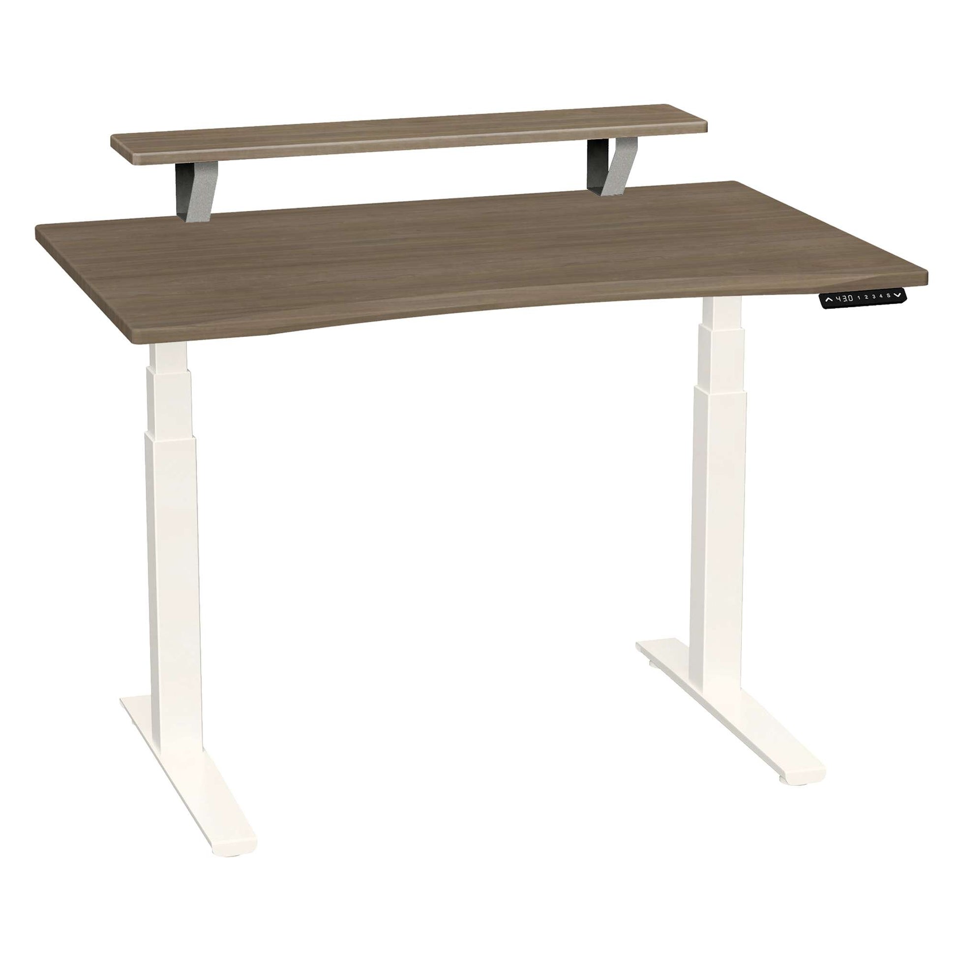 SmartMoves 48 in. Premium Desk w/ Elevated Shelf and Adjustable Height Base