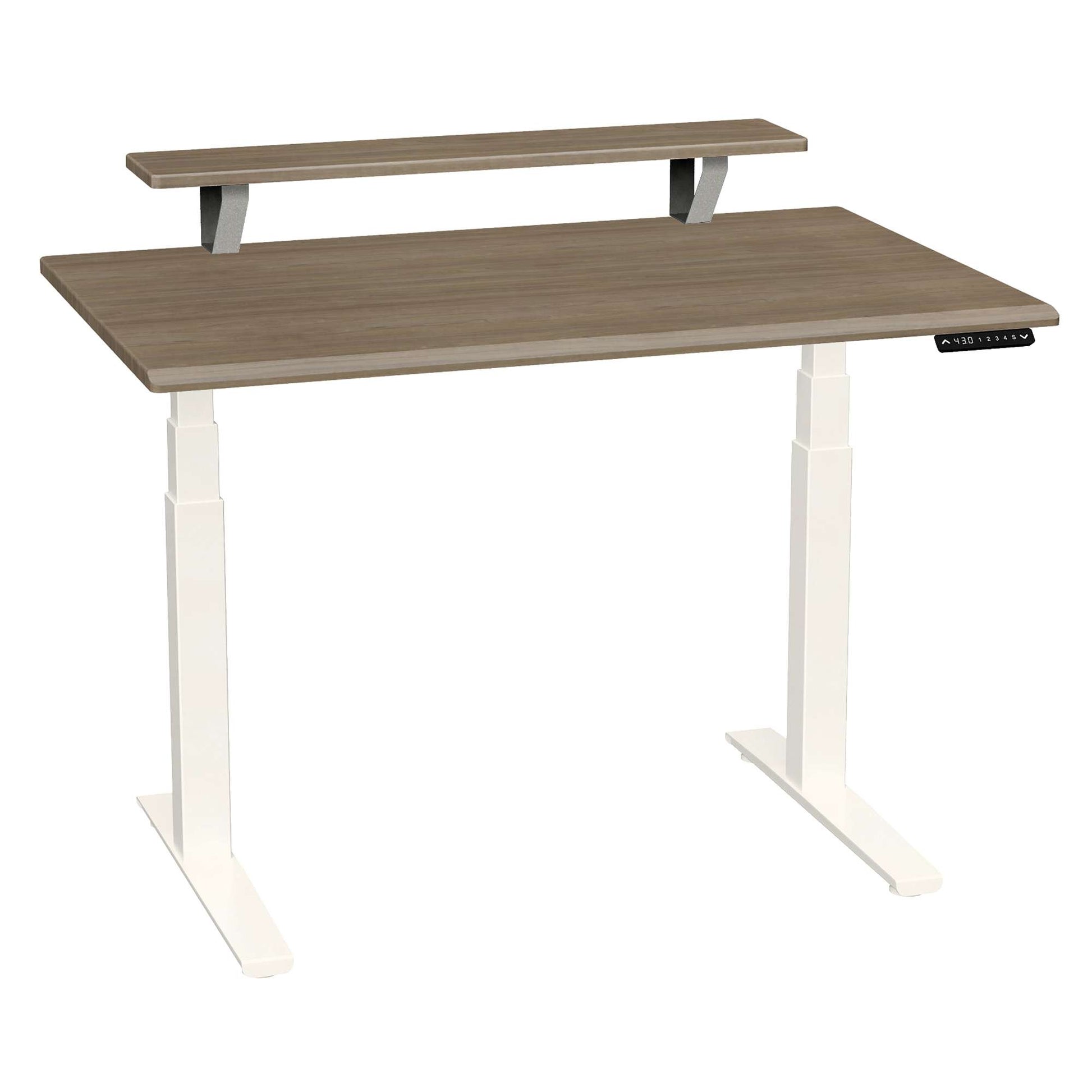 SmartMoves 48 in. Premium Desk w/ Elevated Shelf and Adjustable Height Base