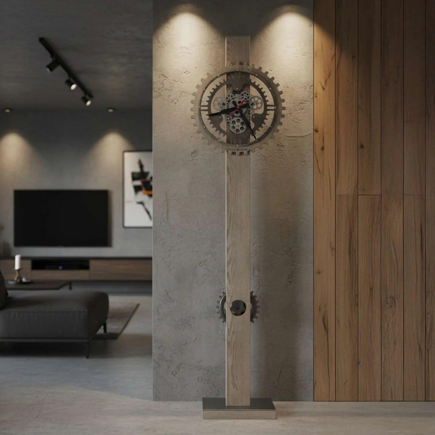 Howard Miller Riella Grandfather Clock, 80-inch, in a styled room