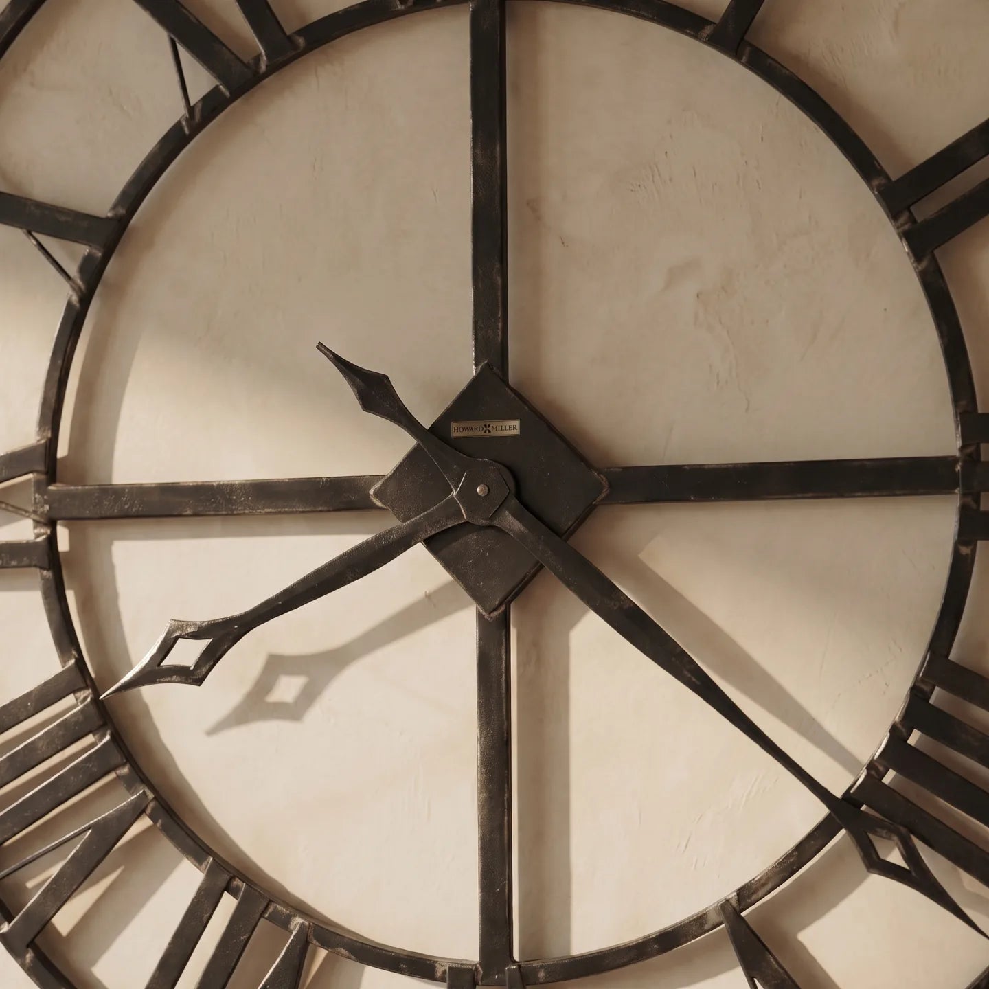 Howard Miller Lacy Wall Clock, close-up of the dial and finish detail