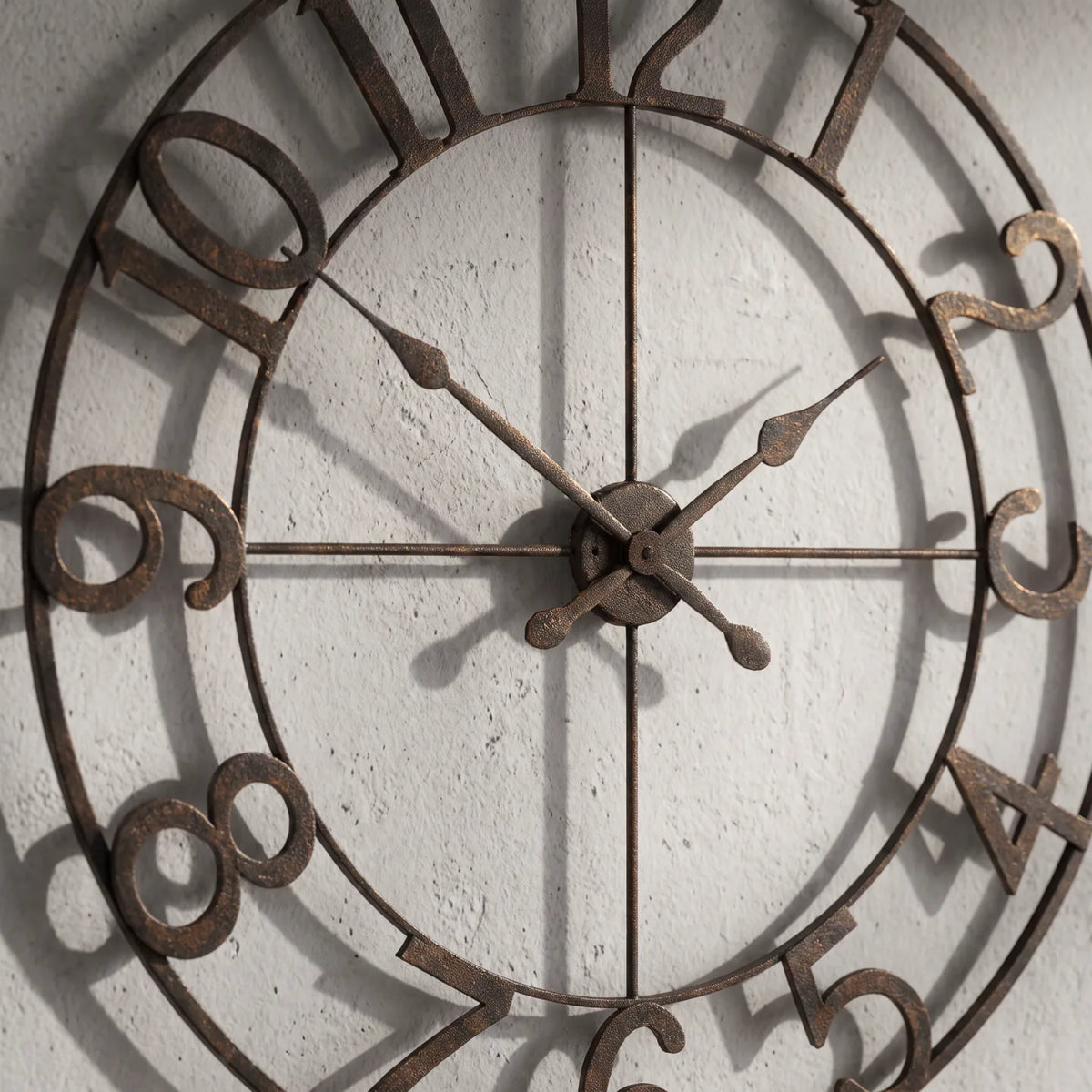 Howard Miller Artwell Wall Clock, close-up of the dial and finish detail