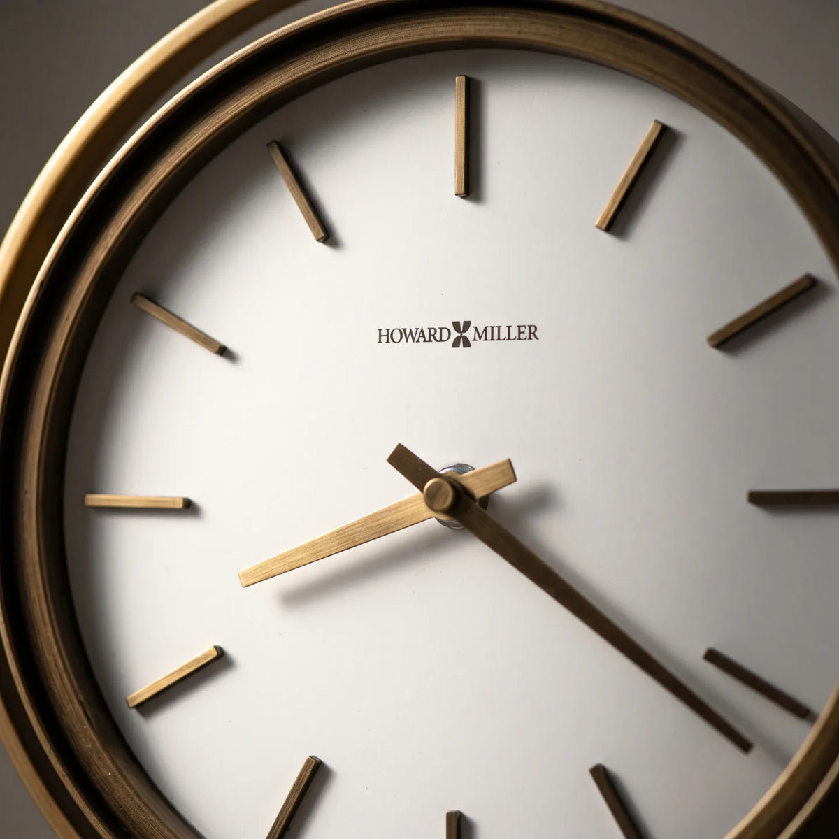 Howard Miller Mariam Accent Clock, close-up of the dial and finish detail