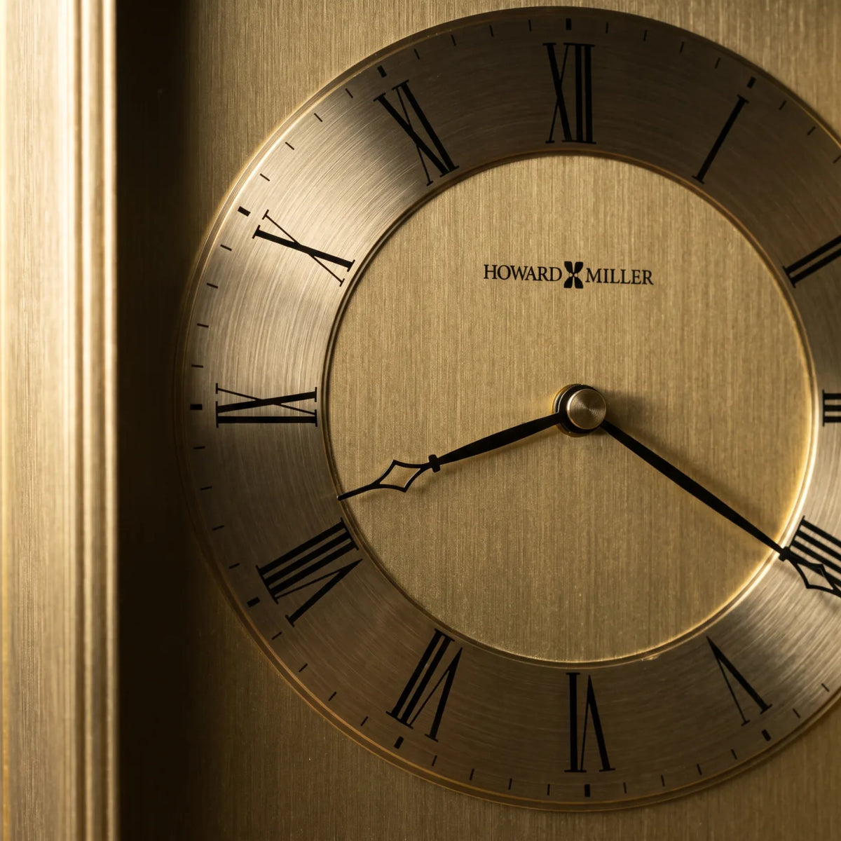Howard Miller Exton Tabletop, close-up of the dial and finish detail