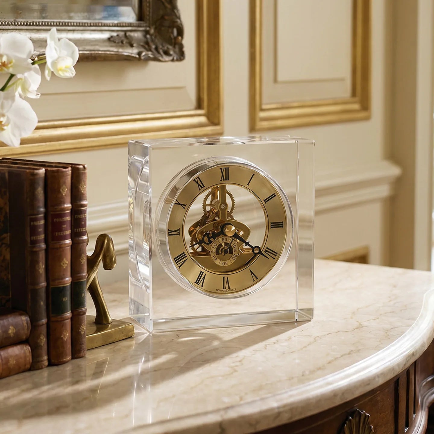 Howard Miller Lumina, 5-inch, on a shelf in a styled room