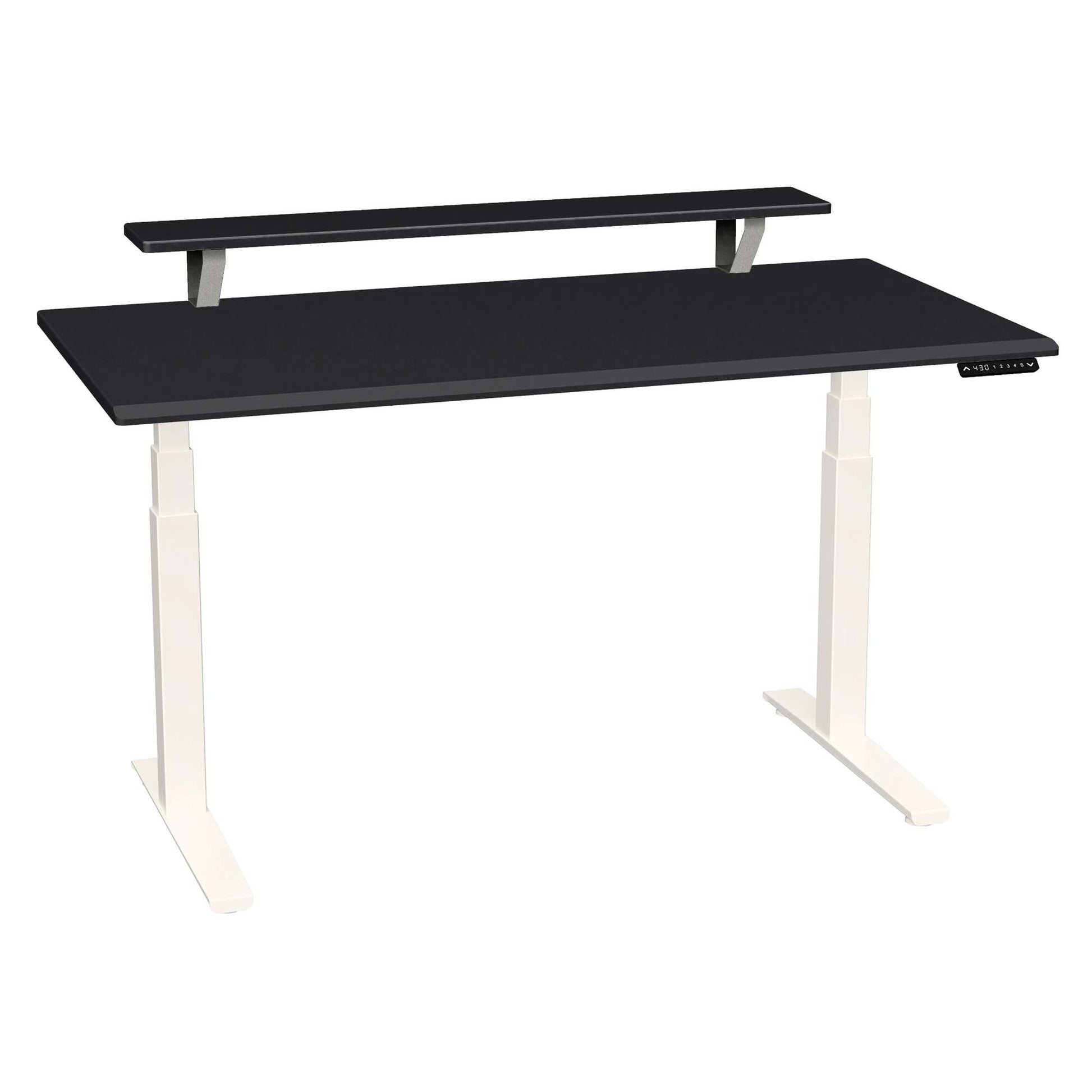 Bureau SmartMoves de 60 po avec étagère surélevée et base réglable en hauteur
