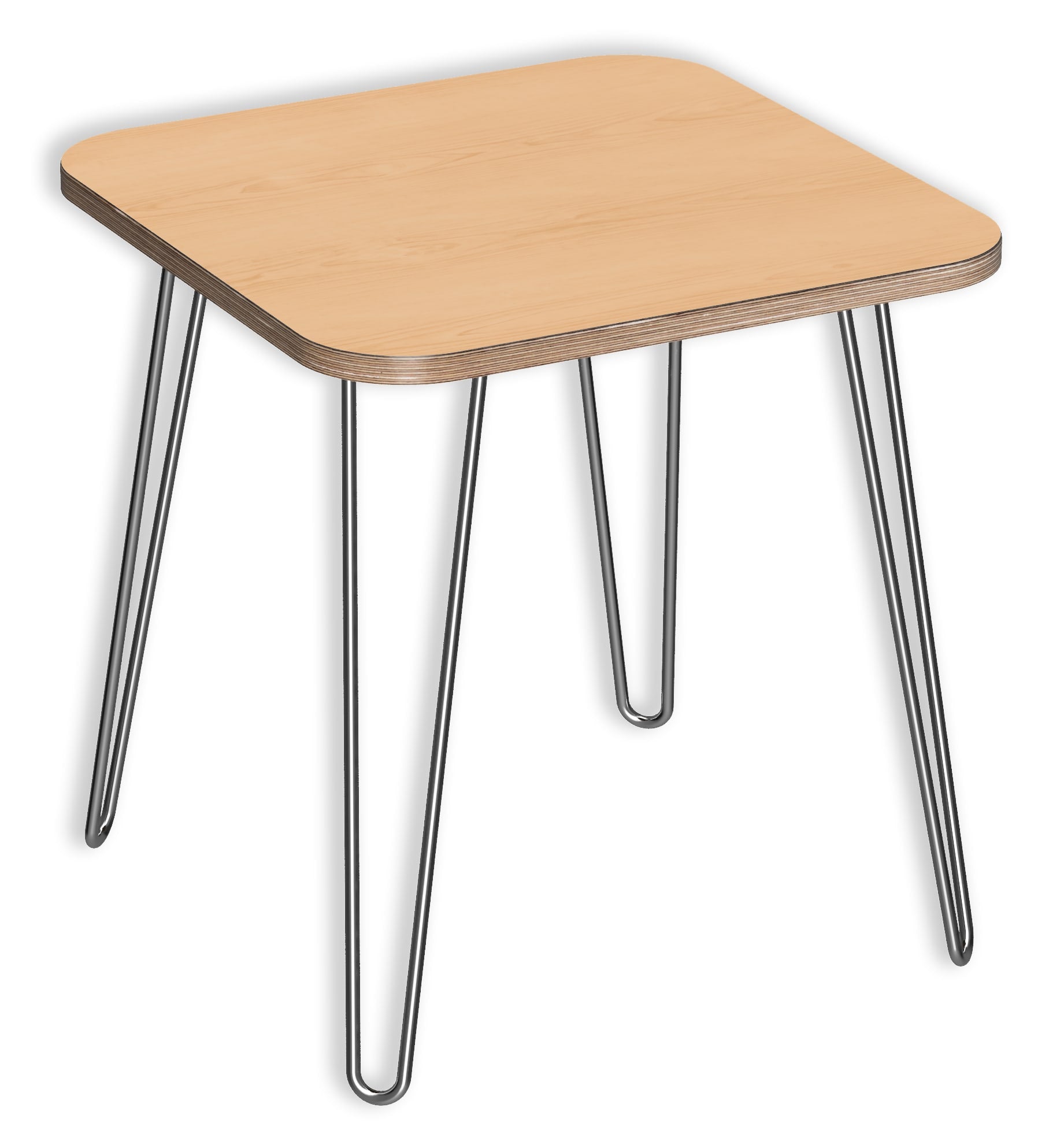 991060MP DesignerPly Radiused End Table: Natural Maple