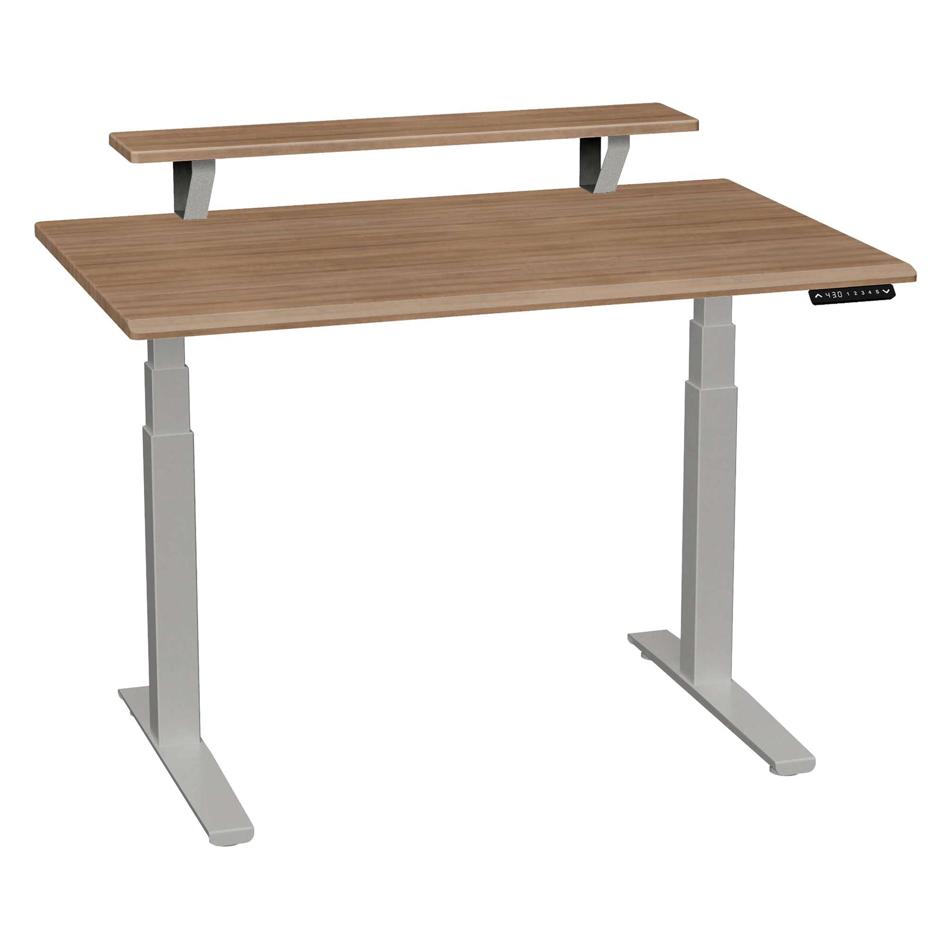 SmartMoves 48 in. Premium Desk w/ Elevated Shelf and Adjustable Height Base
