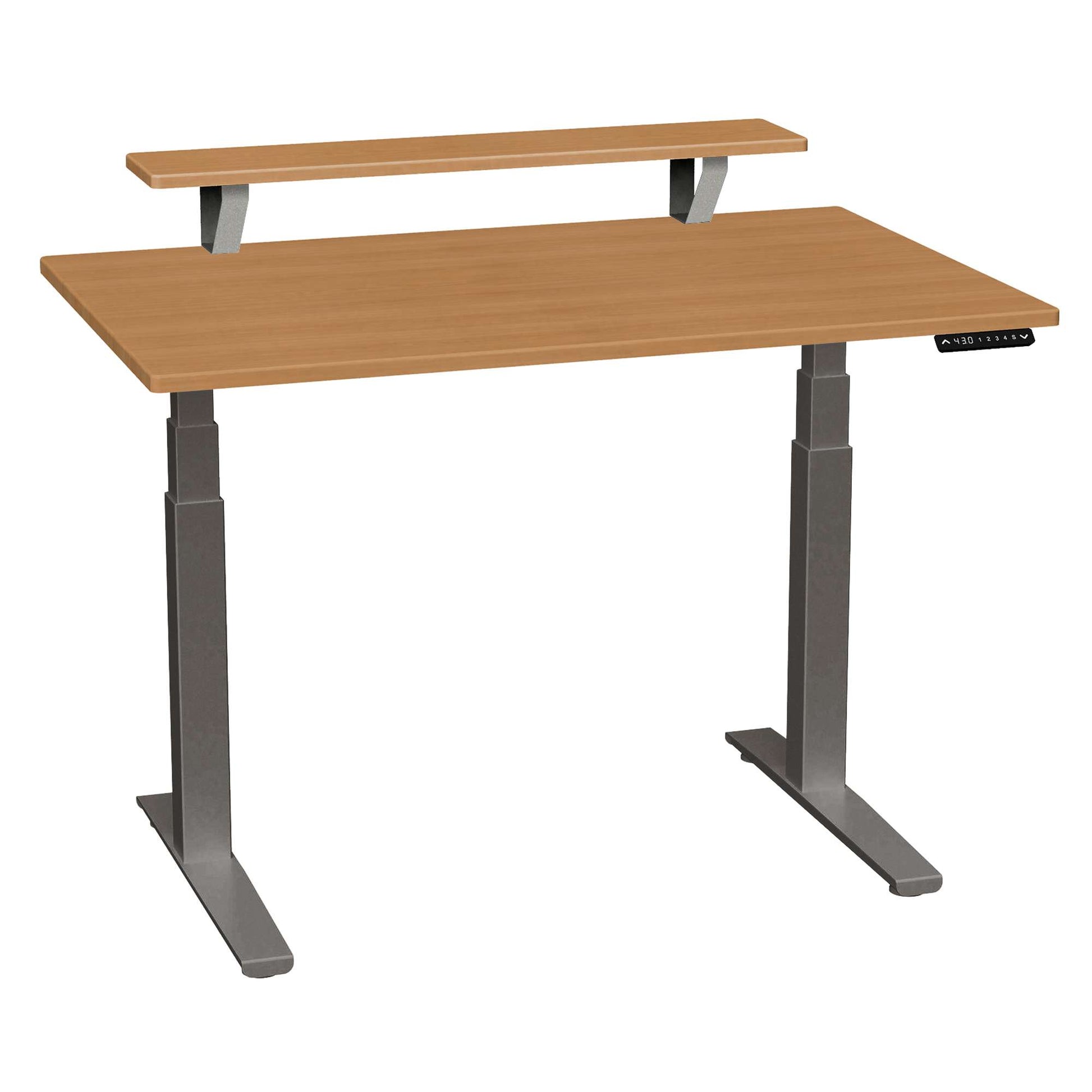 SmartMoves 48 in. Premium Desk w/ Elevated Shelf and Adjustable Height Base
