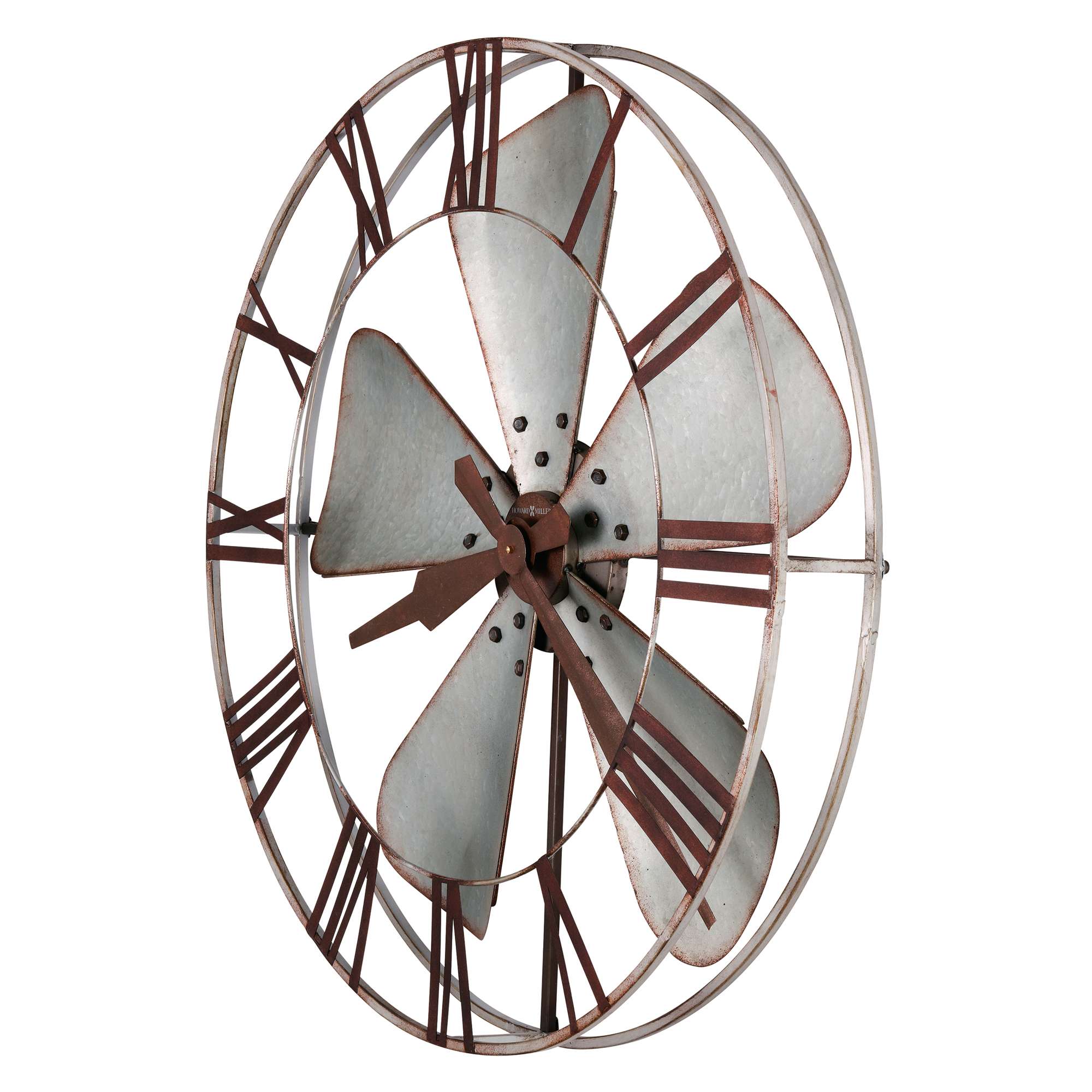 Vintage wall clock designed like a large fan