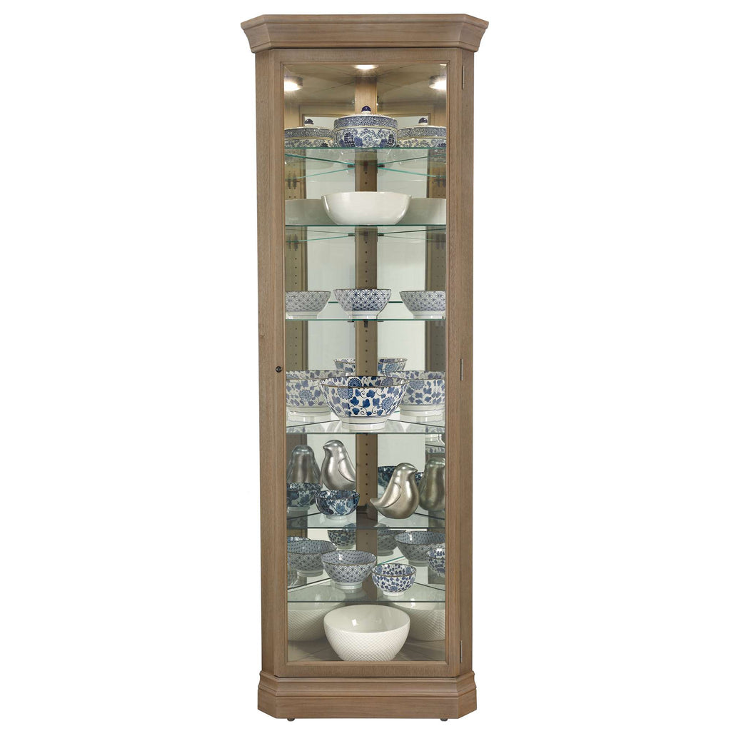 Delia III Corner Curio Cabinet