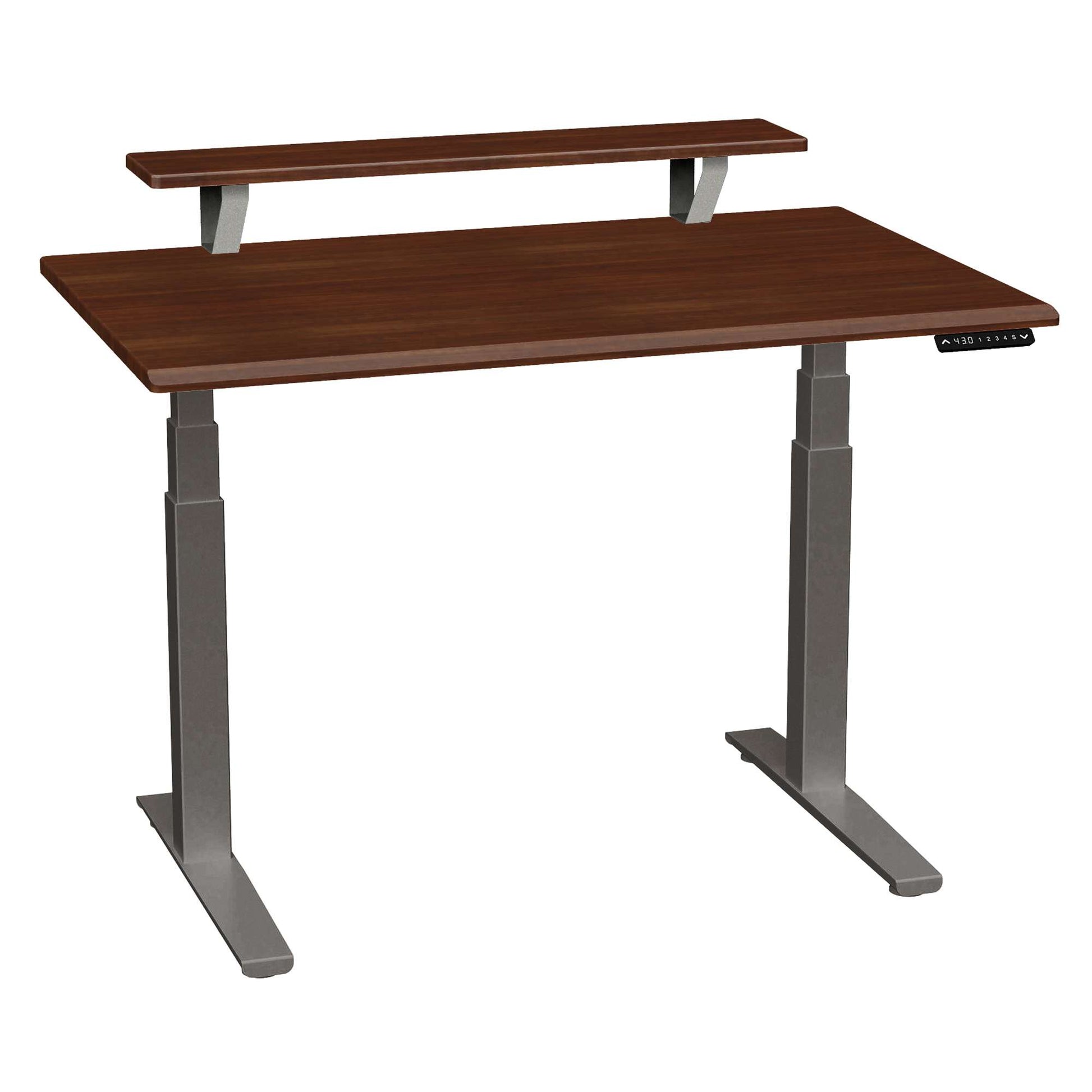 SmartMoves 48 in. Premium Desk w/ Elevated Shelf and Adjustable Height Base