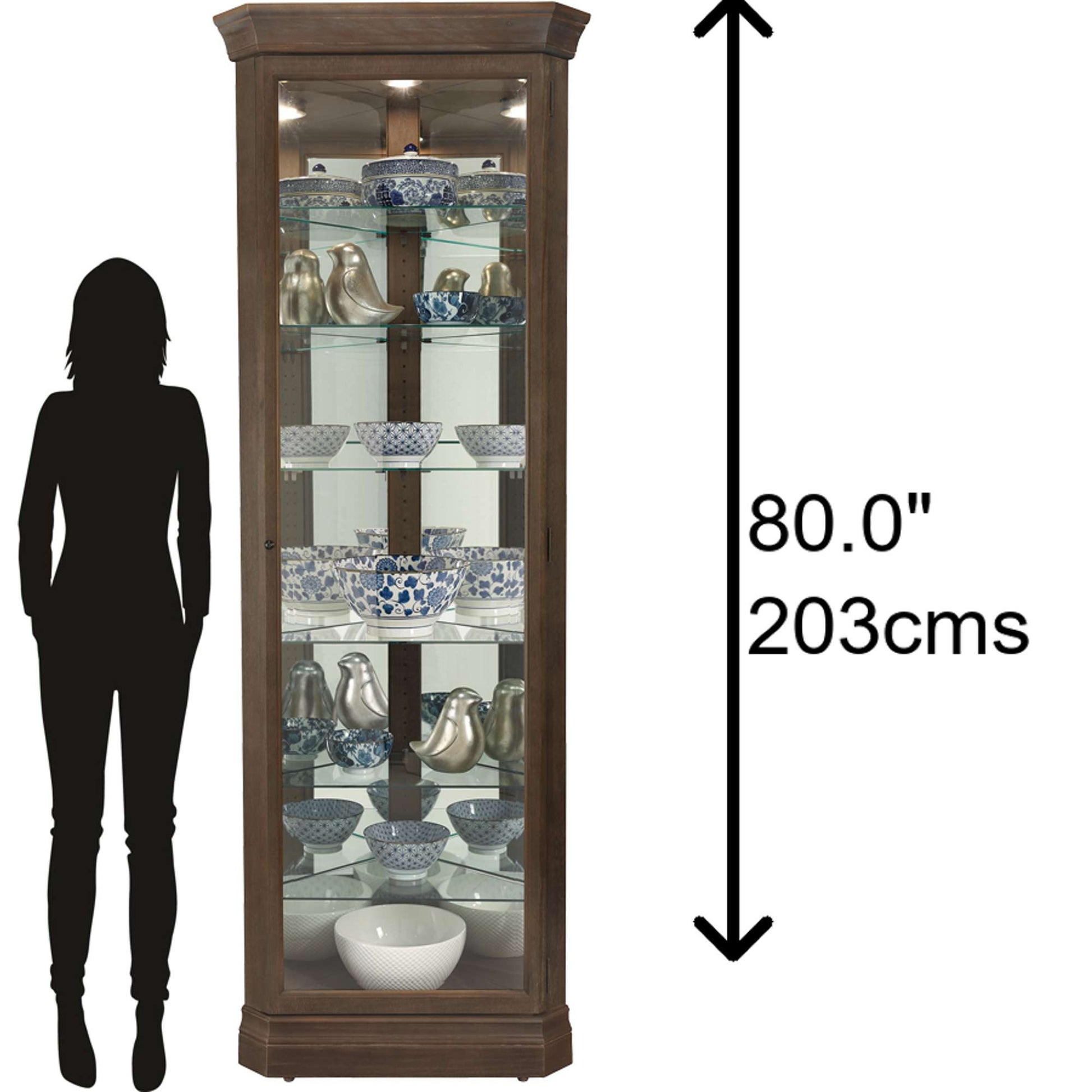 Armoire à curiosités d'angle Delia