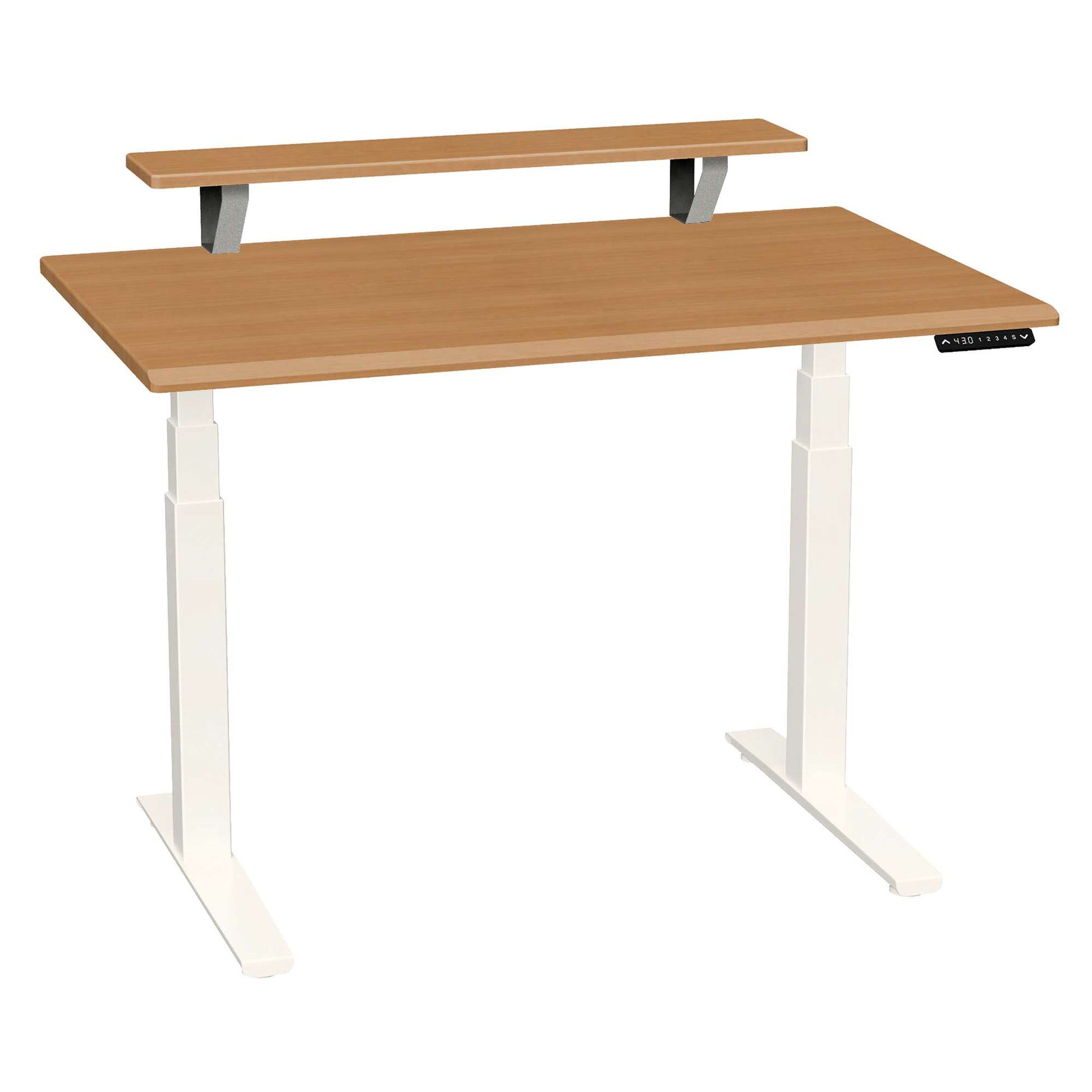 SmartMoves 48 in. Premium Desk w/ Elevated Shelf and Adjustable Height Base