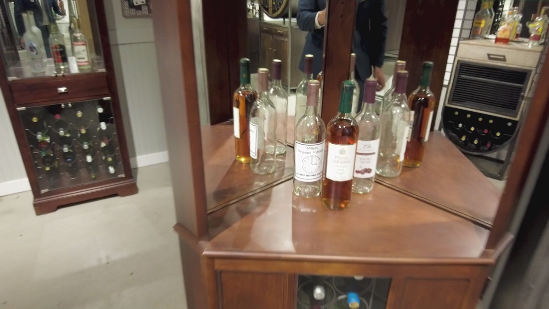 Piedmont Corner Wine Cabinet