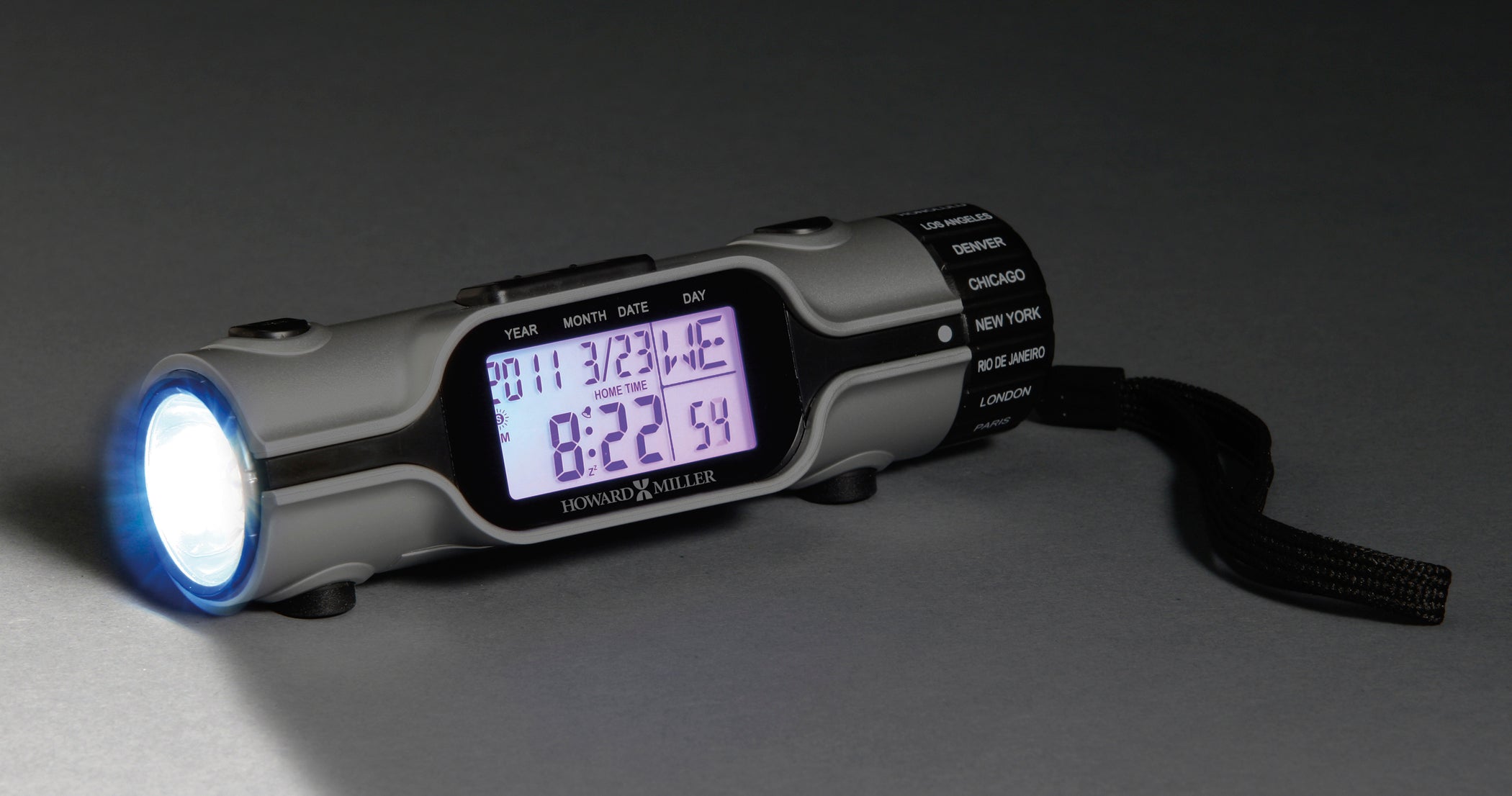 Digital flashlight with time display