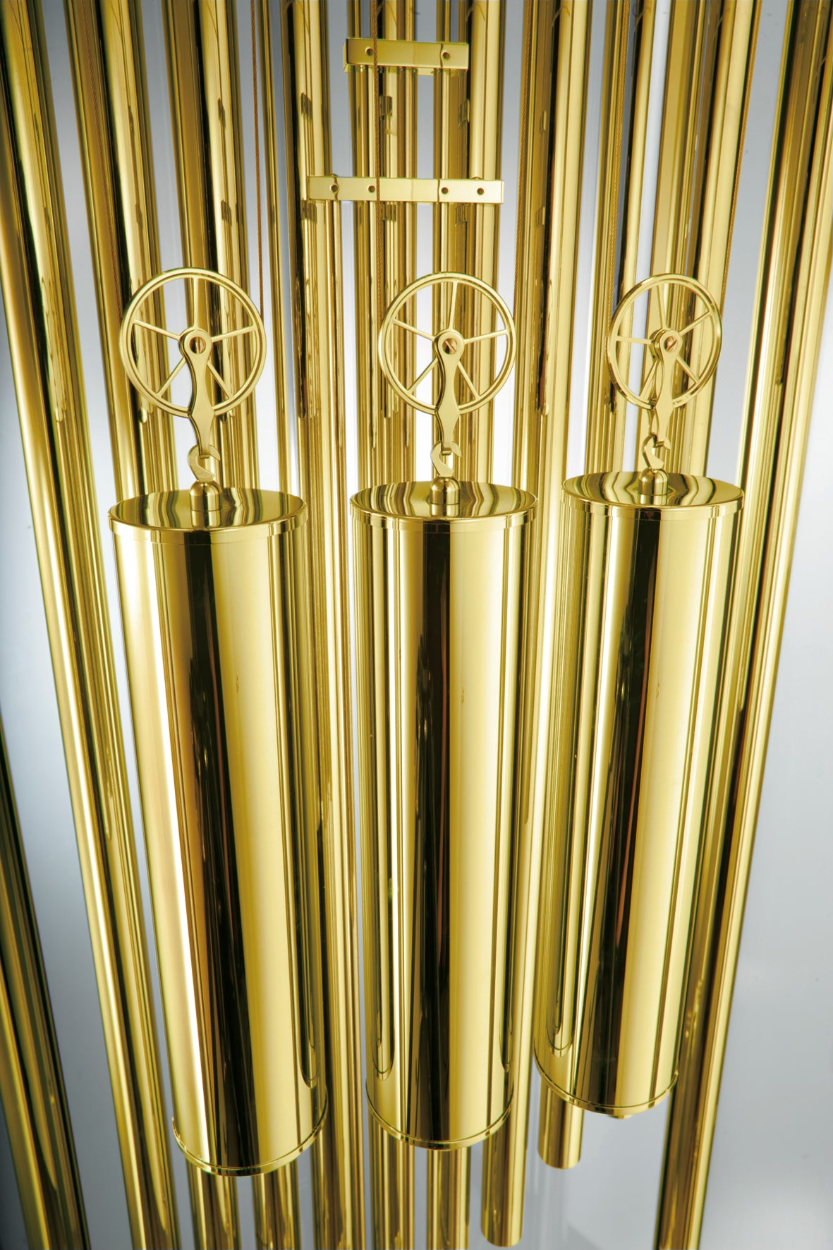 Kieninger Grandfather Clock with Gold Plated Frame