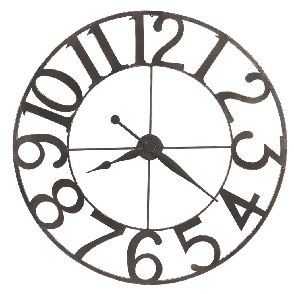 Wall clock with large black numbers on a circular design