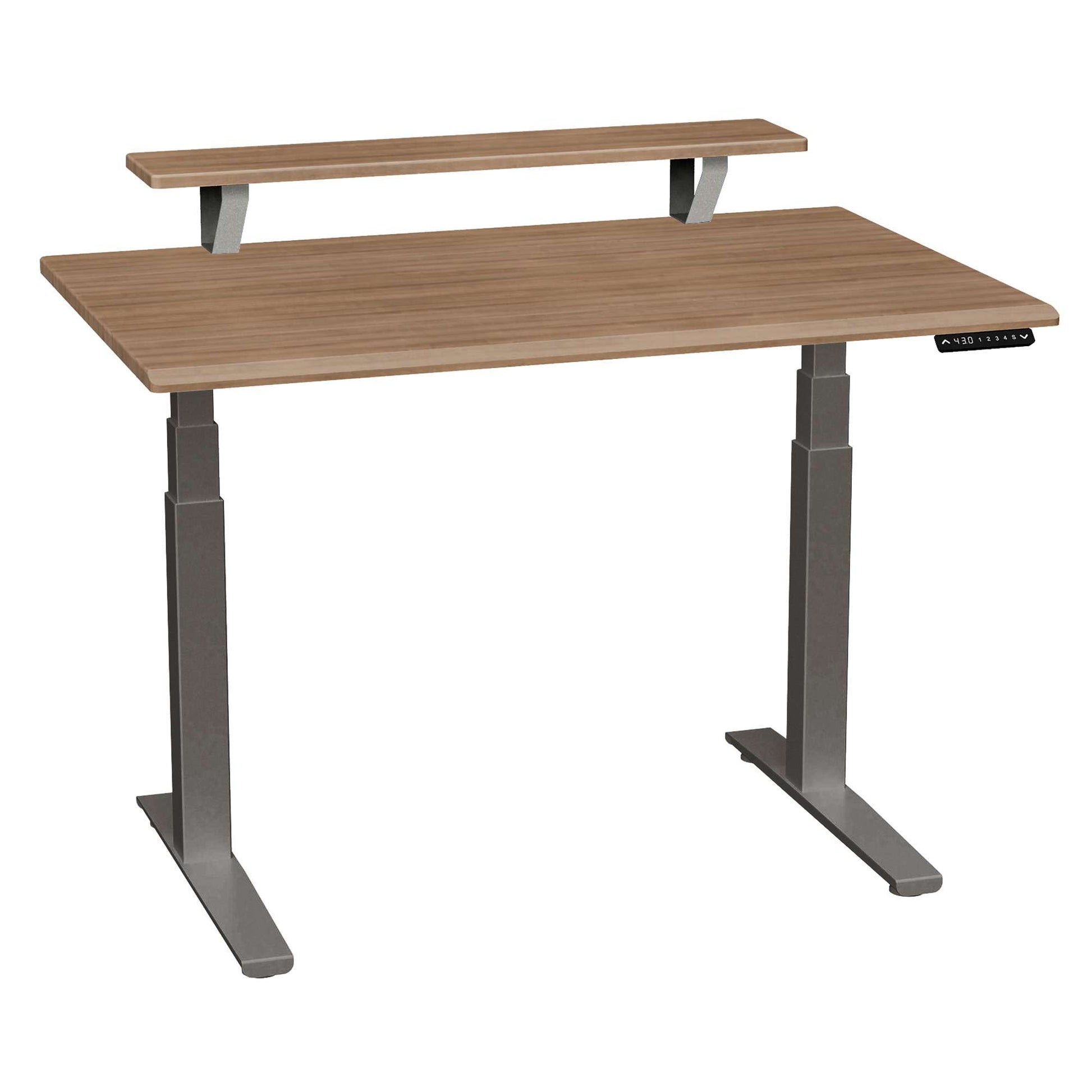 SmartMoves 48 in. Premium Desk w/ Elevated Shelf and Adjustable Height Base