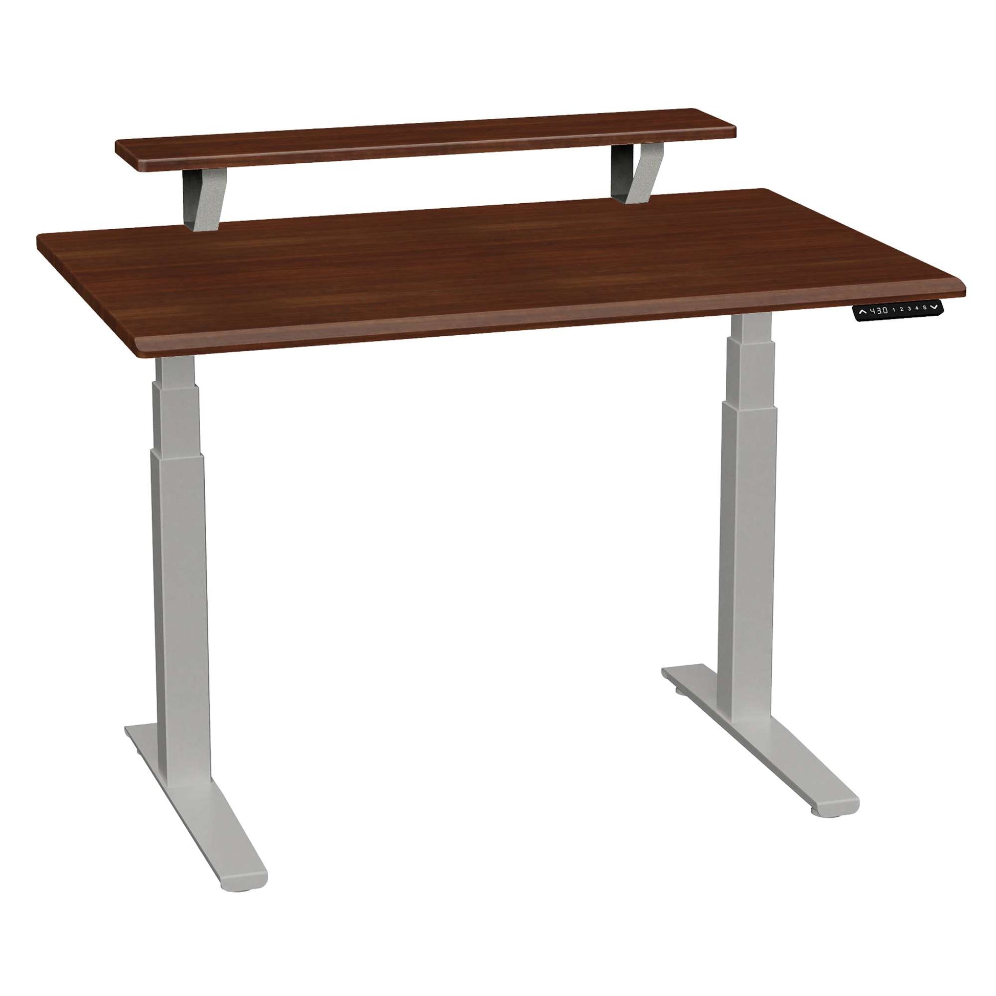 SmartMoves 48 in. Premium Desk w/ Elevated Shelf and Adjustable Height Base
