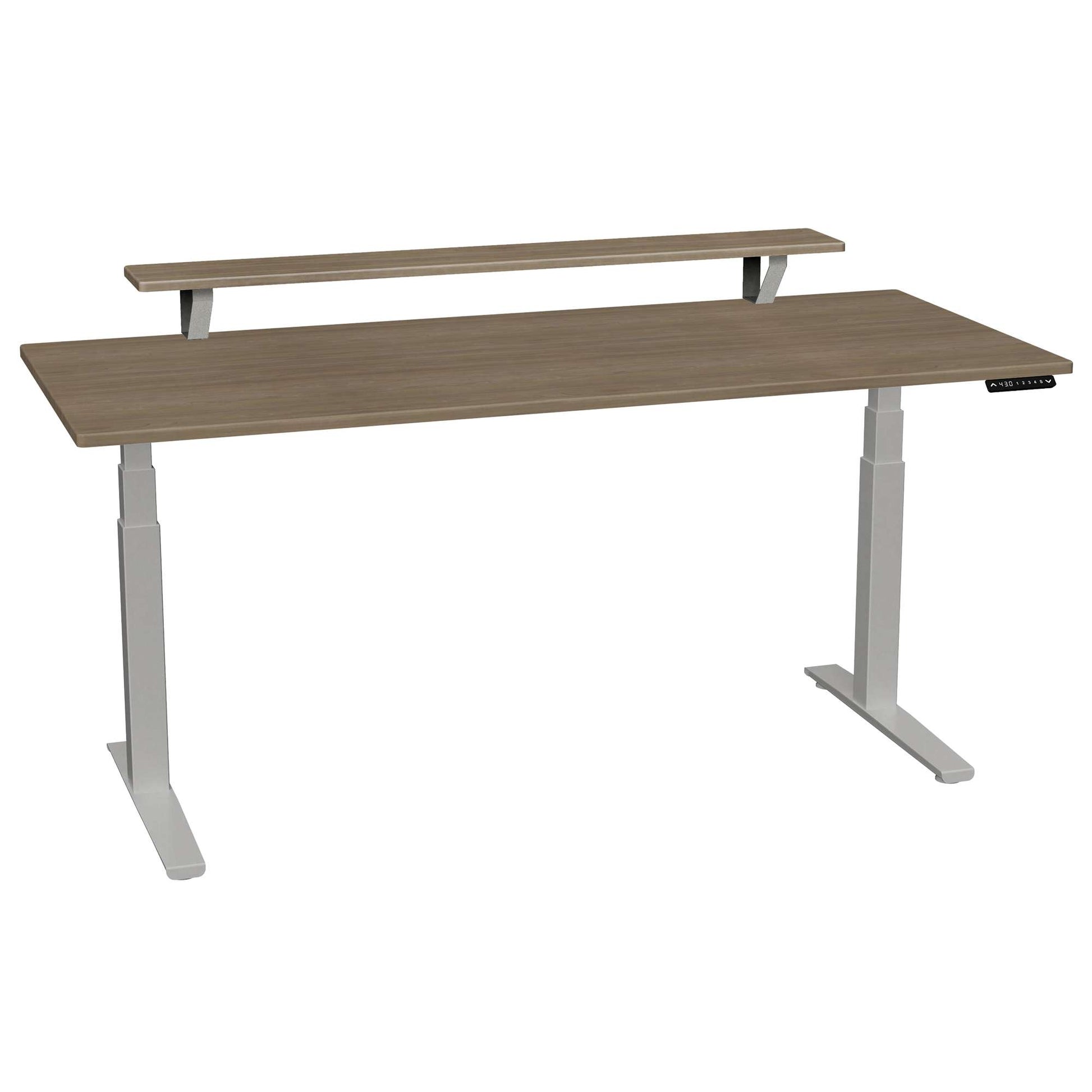 SmartMoves 72 in. Premium Desk w/ Elevated Shelf and Adjustable Height Base