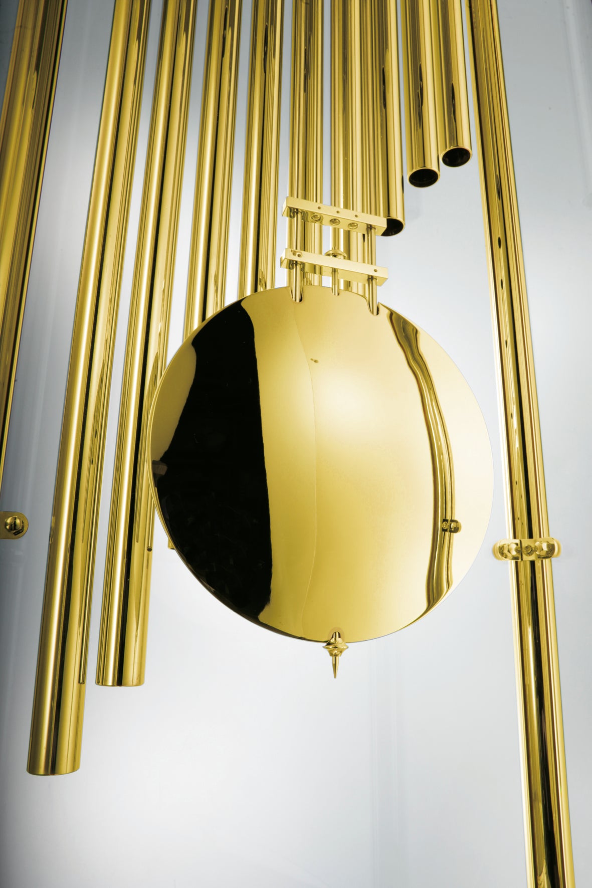 Kieninger Grandfather Clock with Gold Plated Frame
