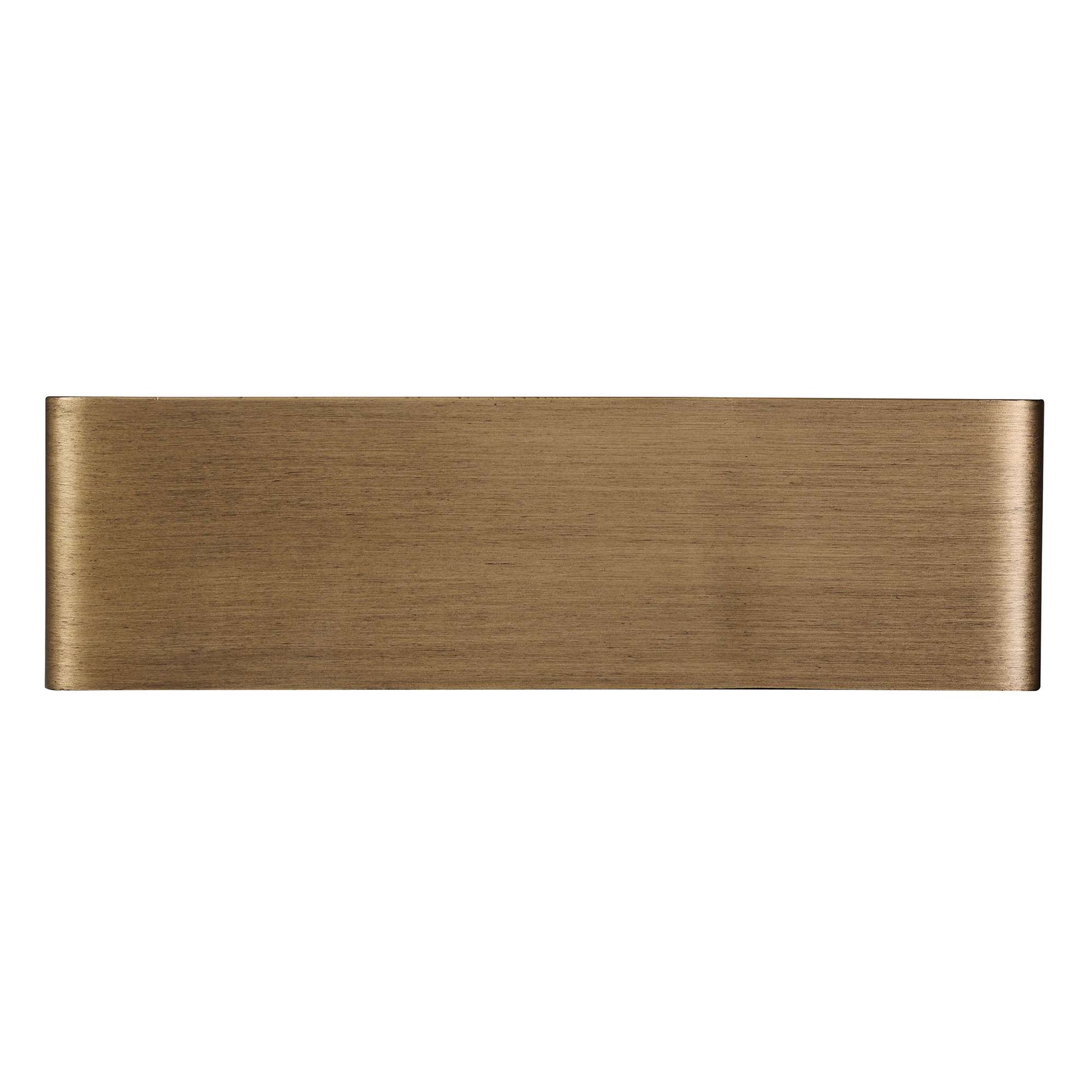 Brushed metal rectangular plaque