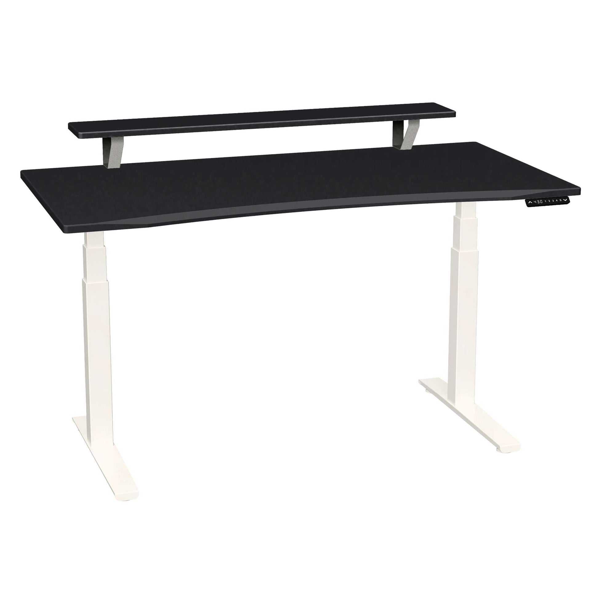 Bureau SmartMoves de 60 po avec étagère surélevée et base réglable en hauteur
