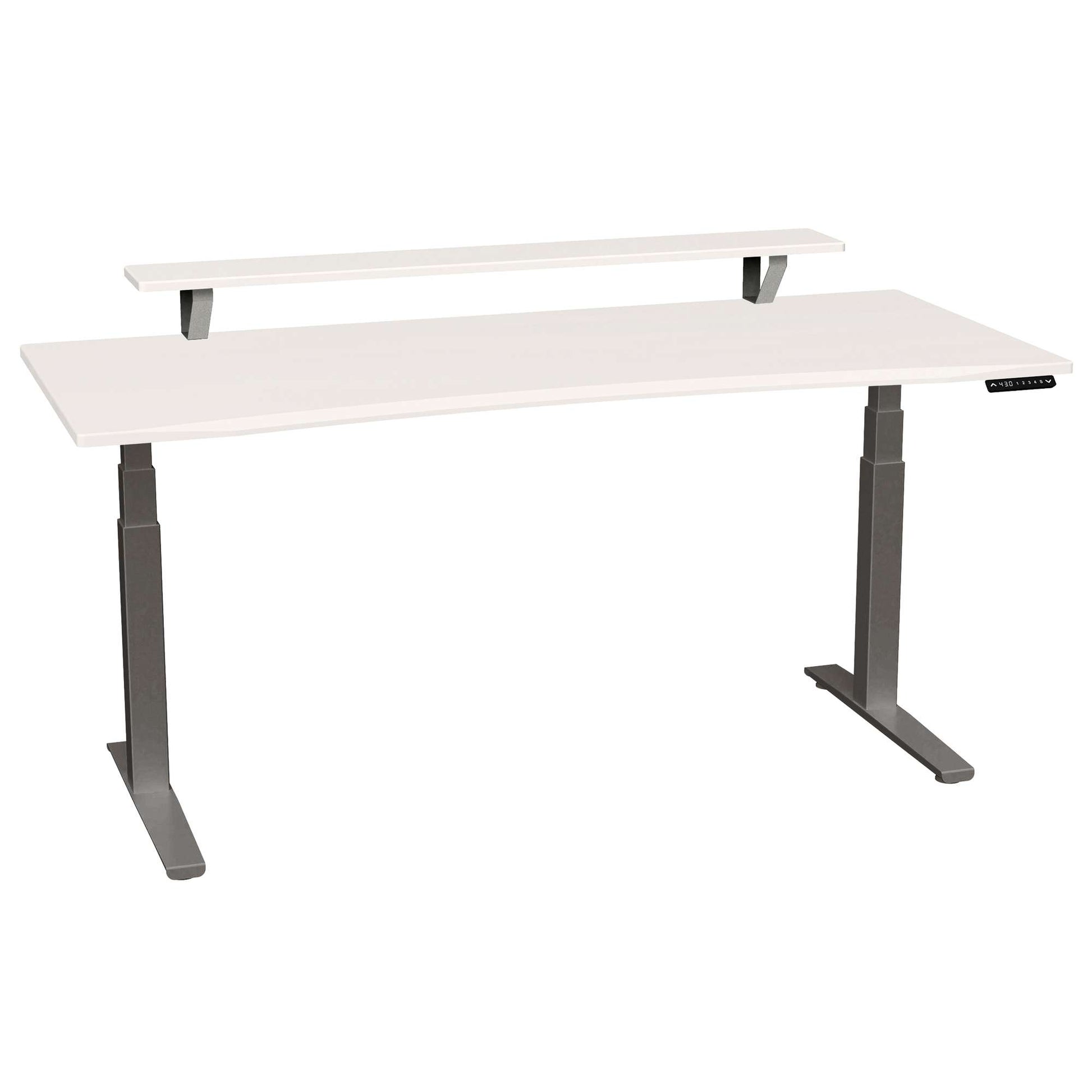 Bureau SmartMoves de 72 po avec étagère surélevée et base réglable en hauteur
