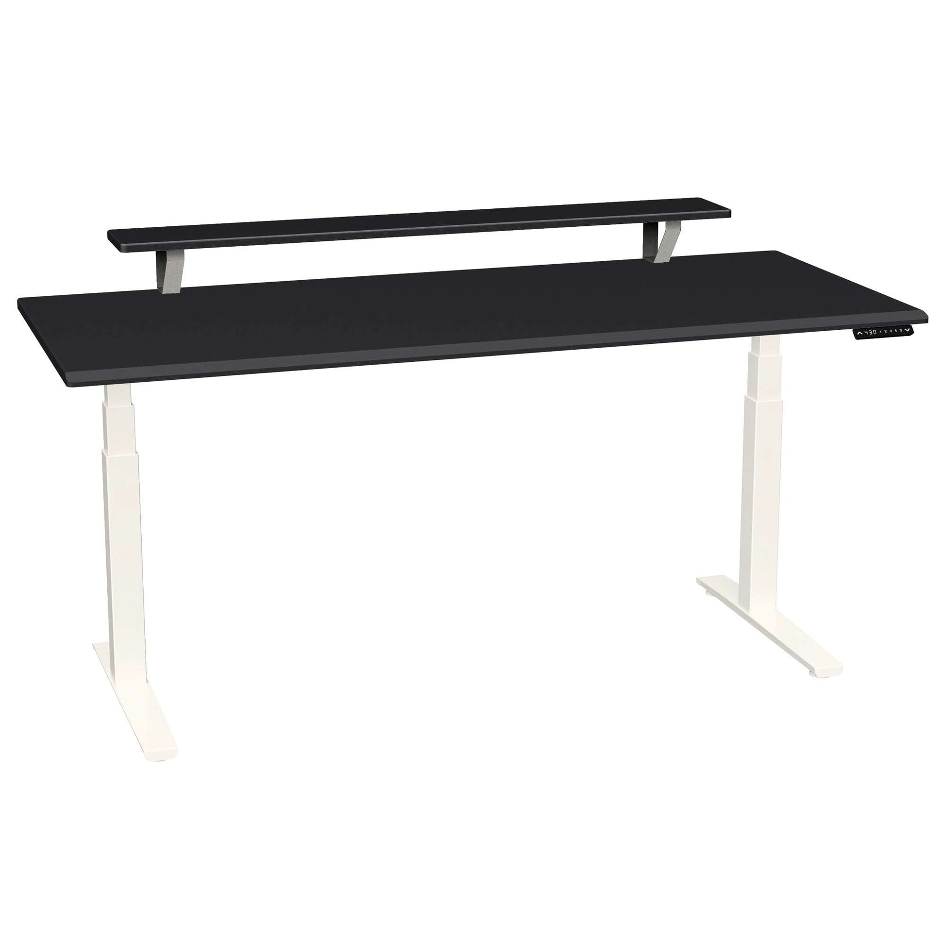 Bureau SmartMoves de 72 po avec étagère surélevée et base réglable en hauteur
