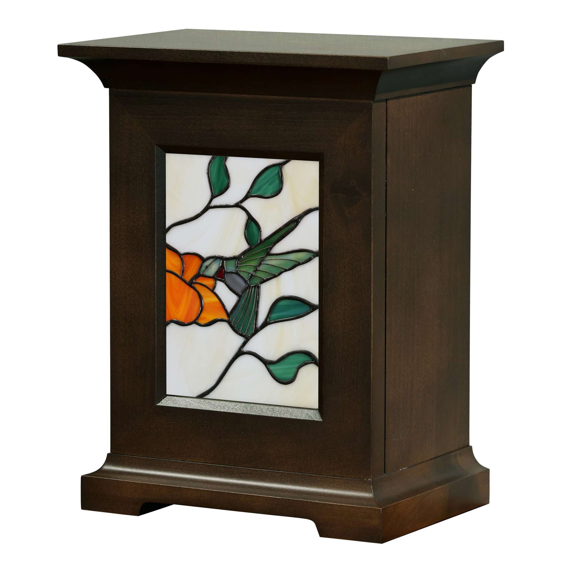 Urne Transitions avec insert en vitrail Colibri
