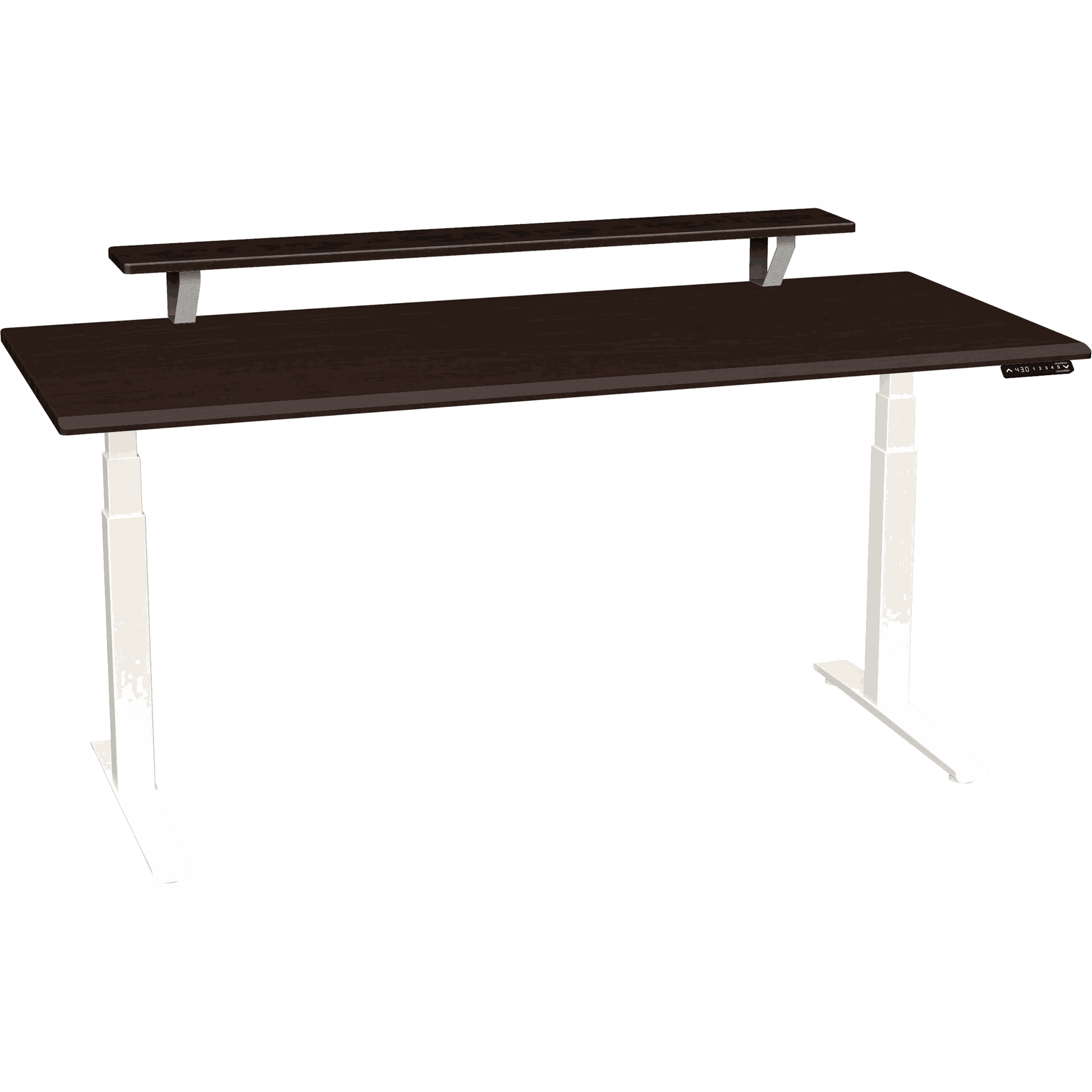 SmartMoves 72 in. Premium Desk w/ Elevated Shelf and Adjustable Height Base