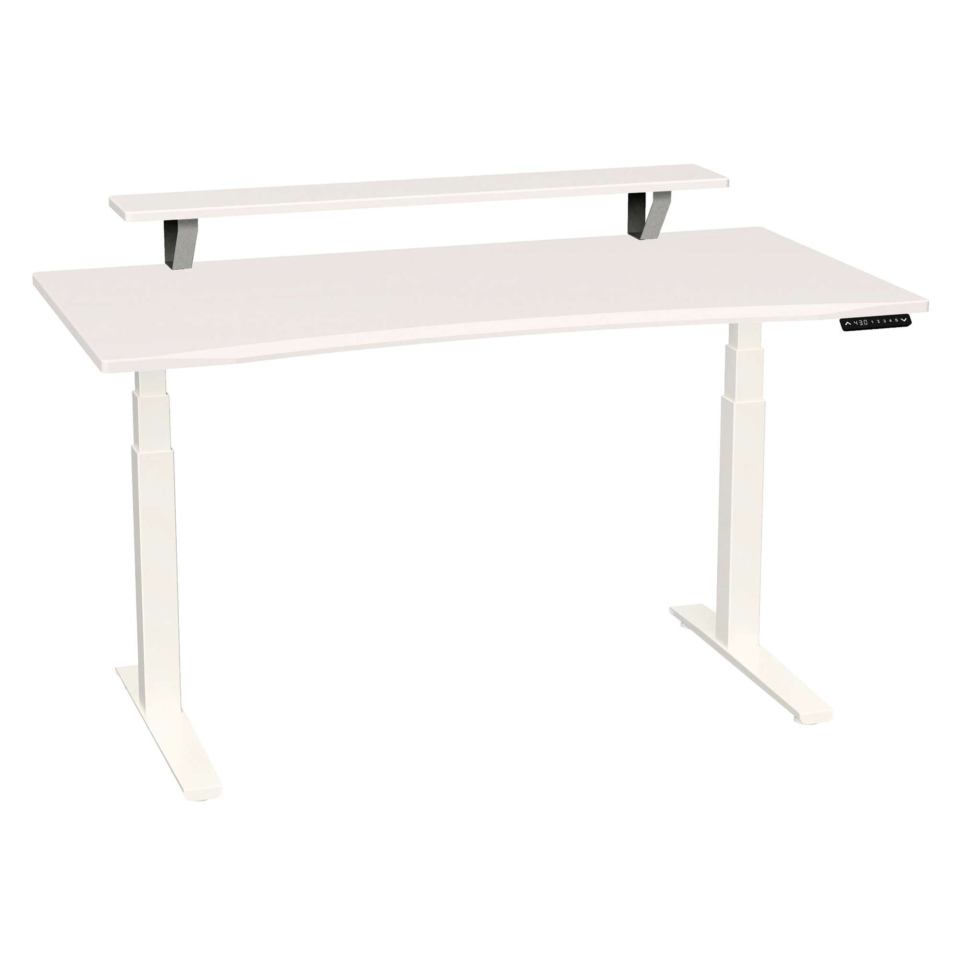 Bureau SmartMoves de 60 po avec étagère surélevée et base réglable en hauteur